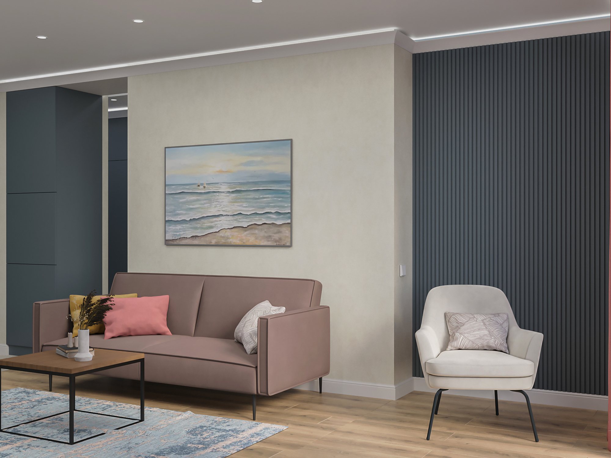 Дизайн-проект двухкомнатной квартиры для сдачи в аренду