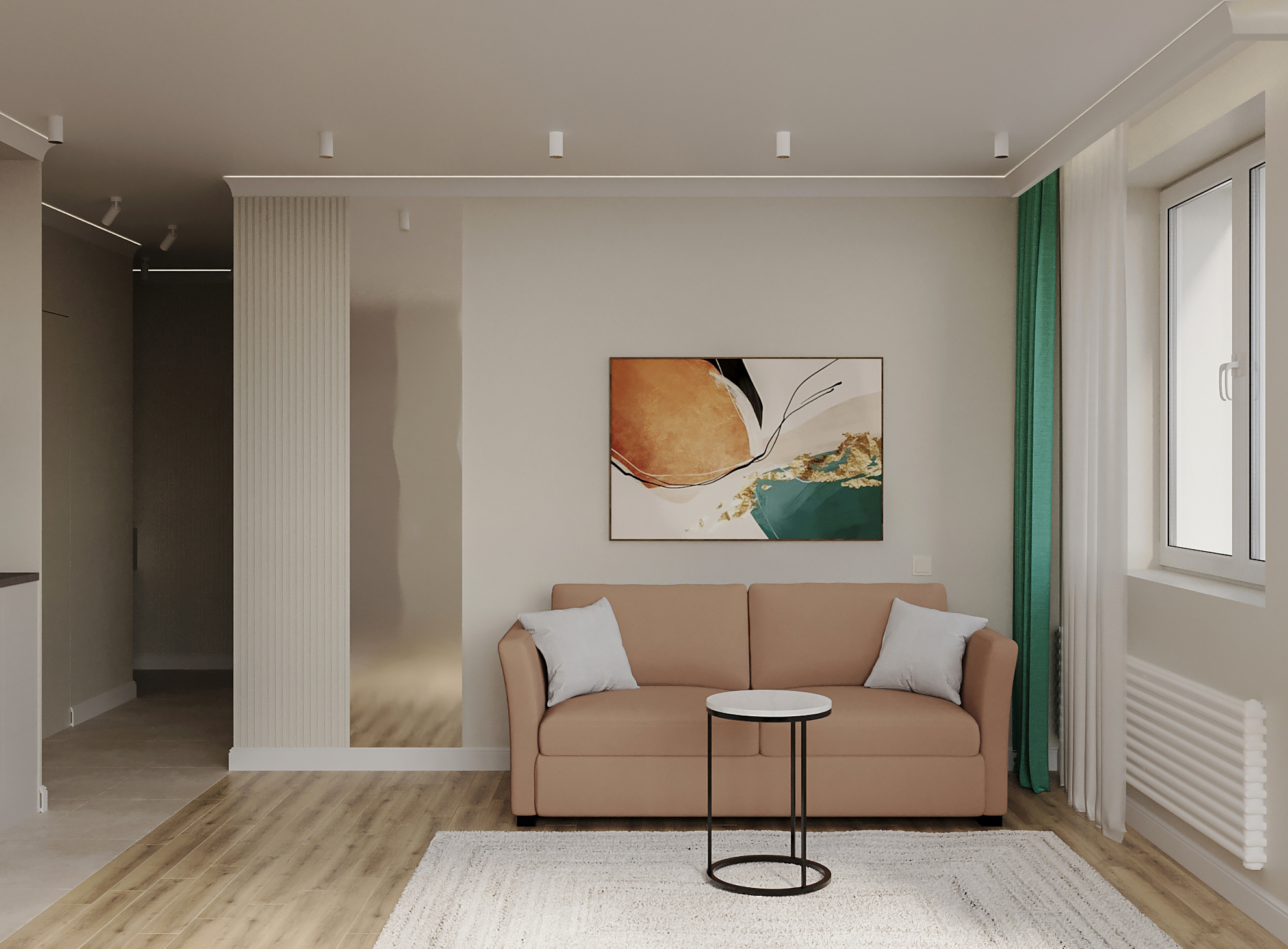 Дизайн-проект трехкомнатной квартиры для сдачи в аренду