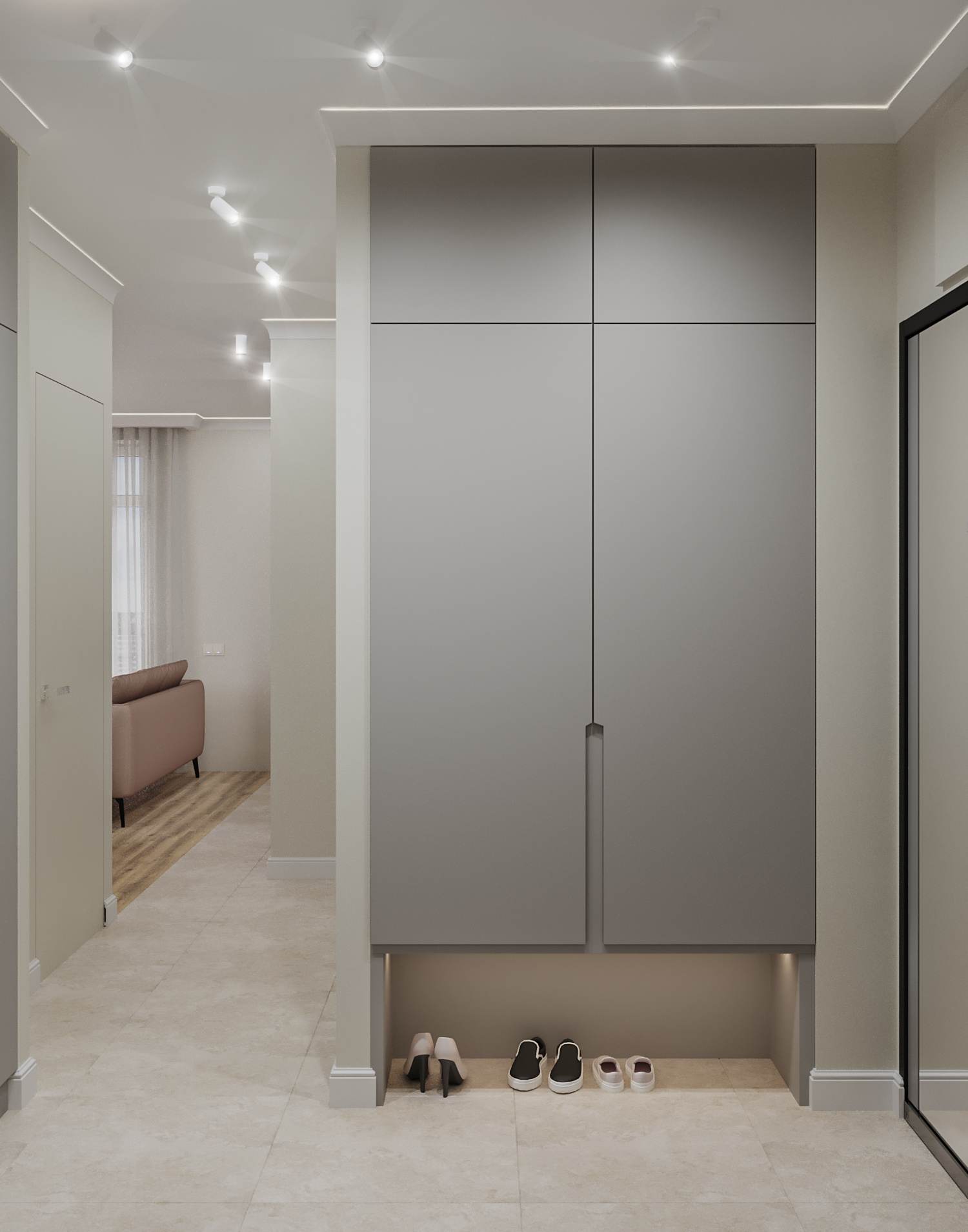 Дизайн-проект трехкомнатной квартиры для сдачи в аренду