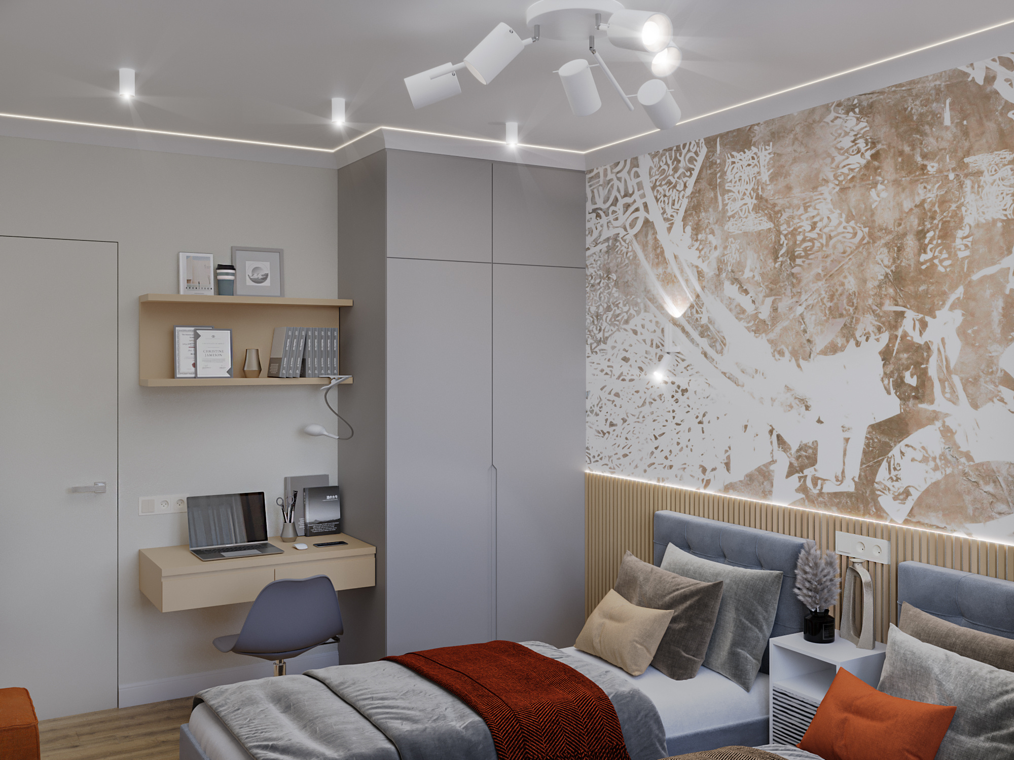 Дизайн-проект трехкомнатной квартиры для сдачи в аренду