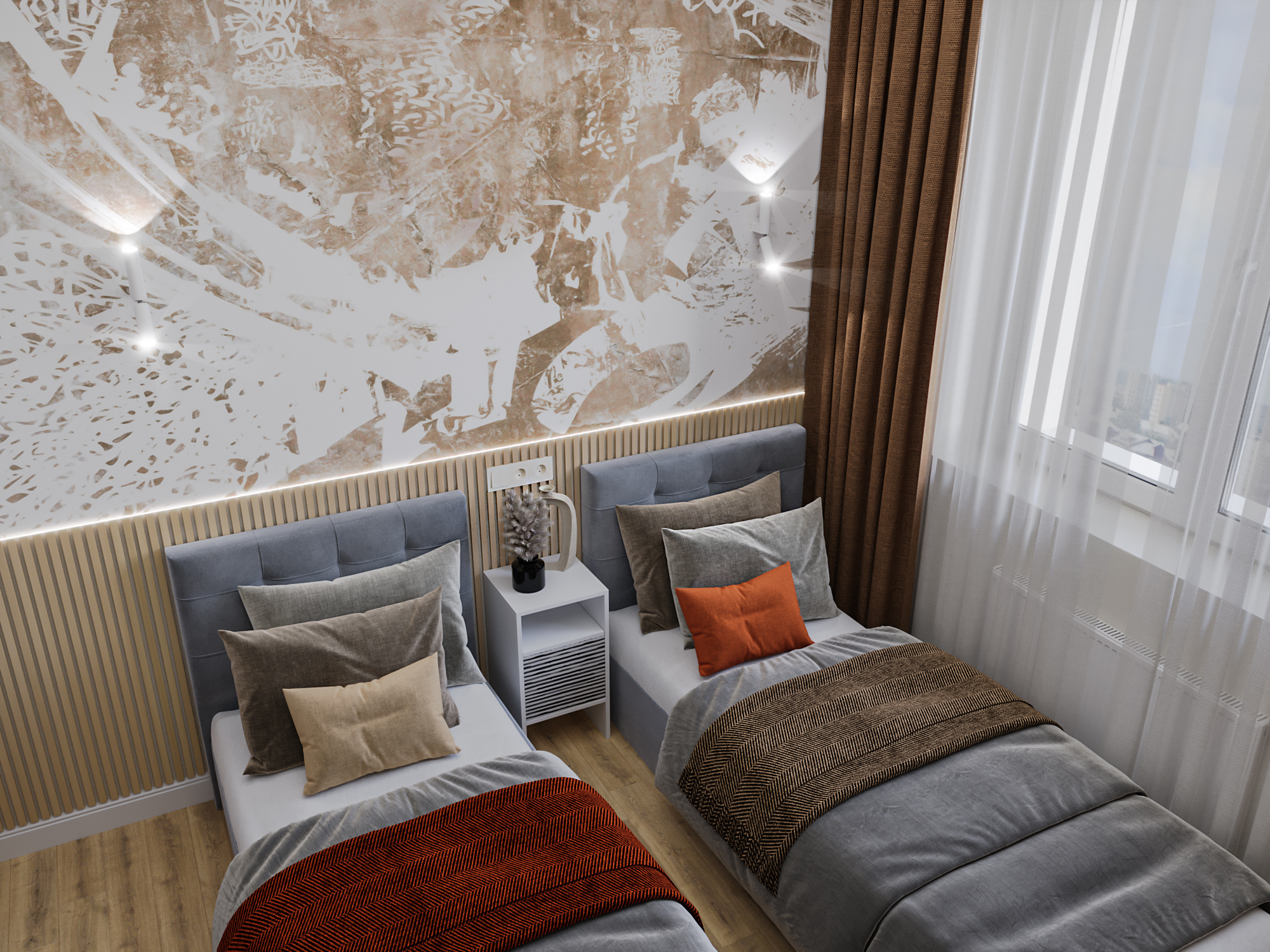 Дизайн-проект трехкомнатной квартиры для сдачи в аренду