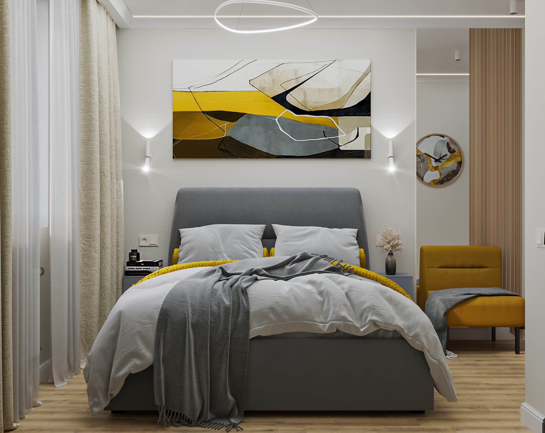 Дизайн-проект трехкомнатной квартиры для сдачи в аренду