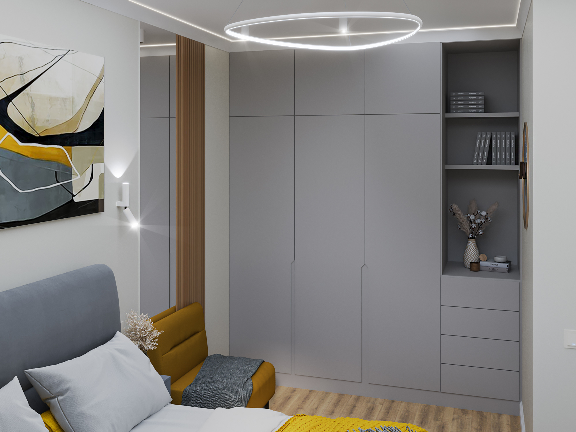 Дизайн-проект трехкомнатной квартиры для сдачи в аренду