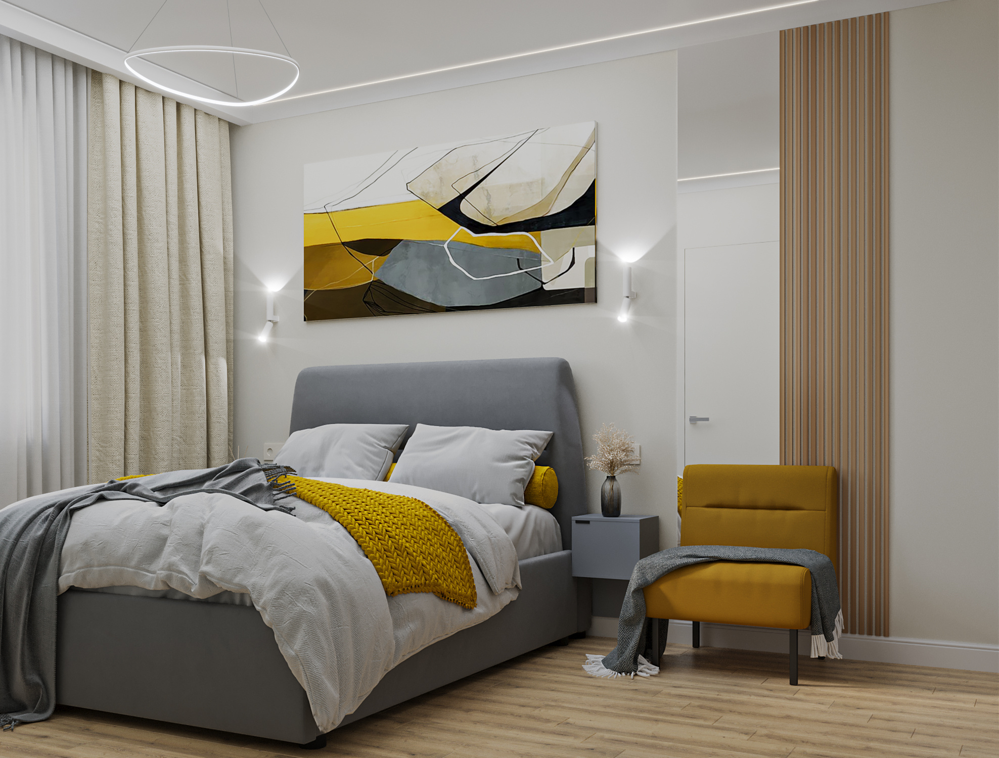 Дизайн-проект трехкомнатной квартиры для сдачи в аренду