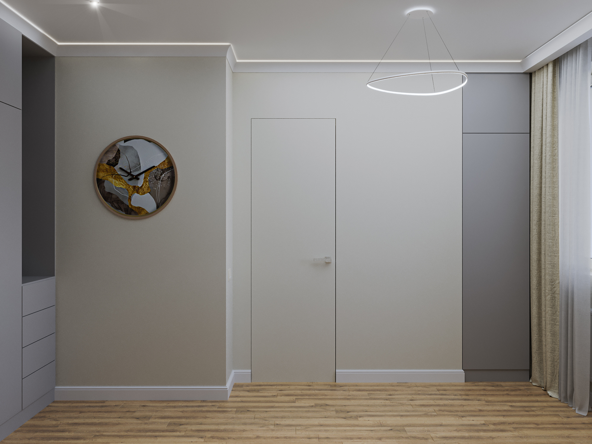 Дизайн-проект трехкомнатной квартиры для сдачи в аренду