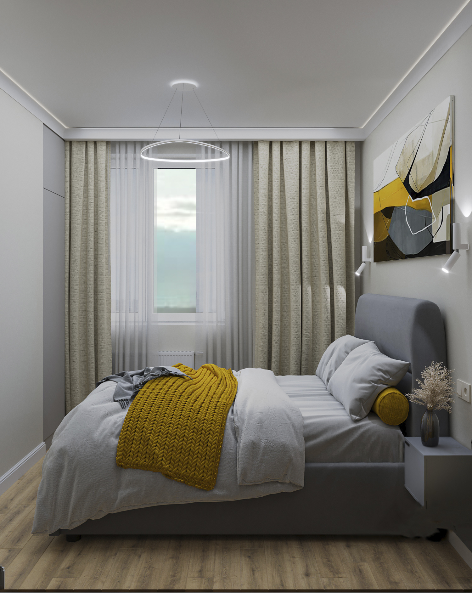 Дизайн-проект трехкомнатной квартиры для сдачи в аренду