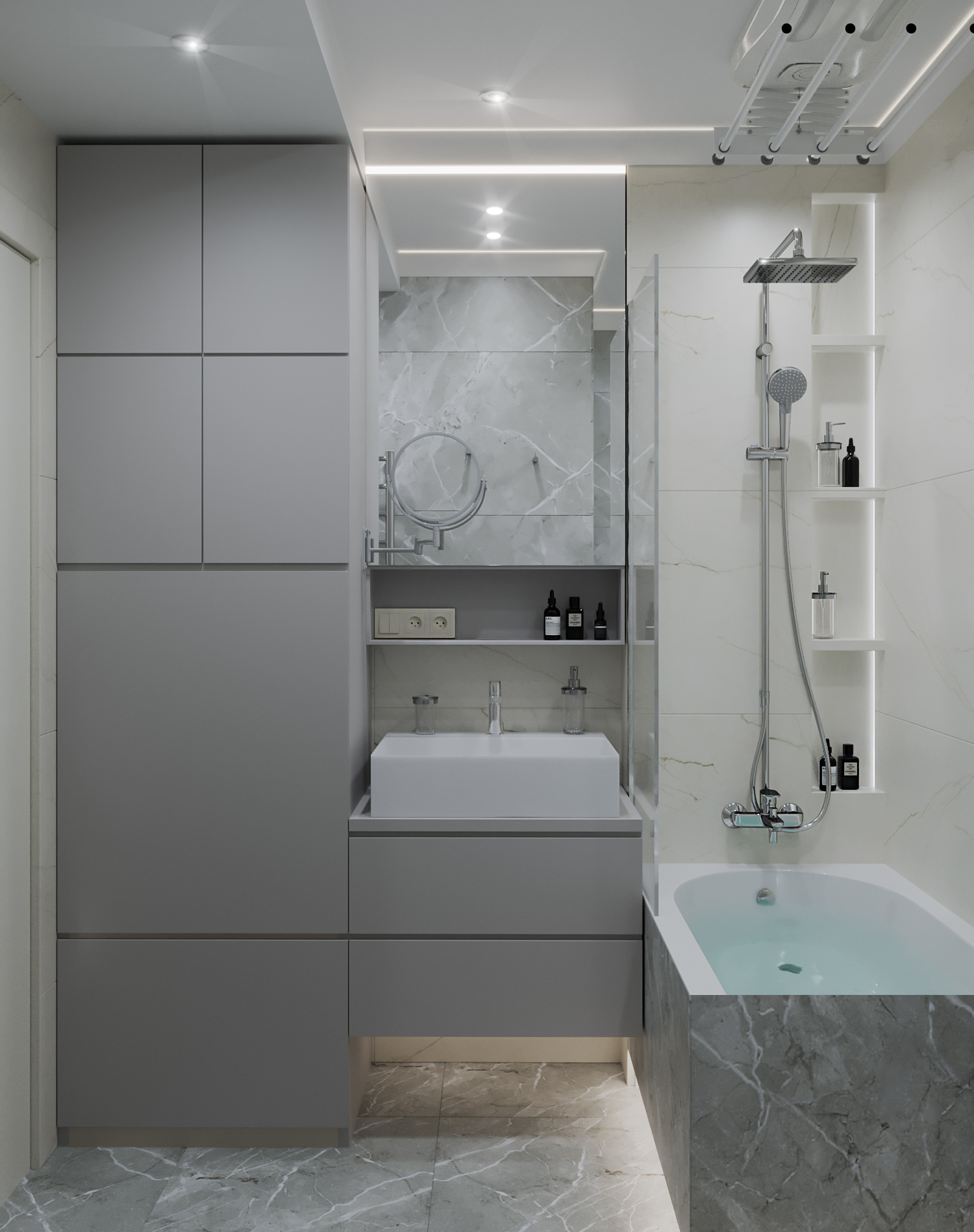 Дизайн-проект трехкомнатной квартиры для сдачи в аренду