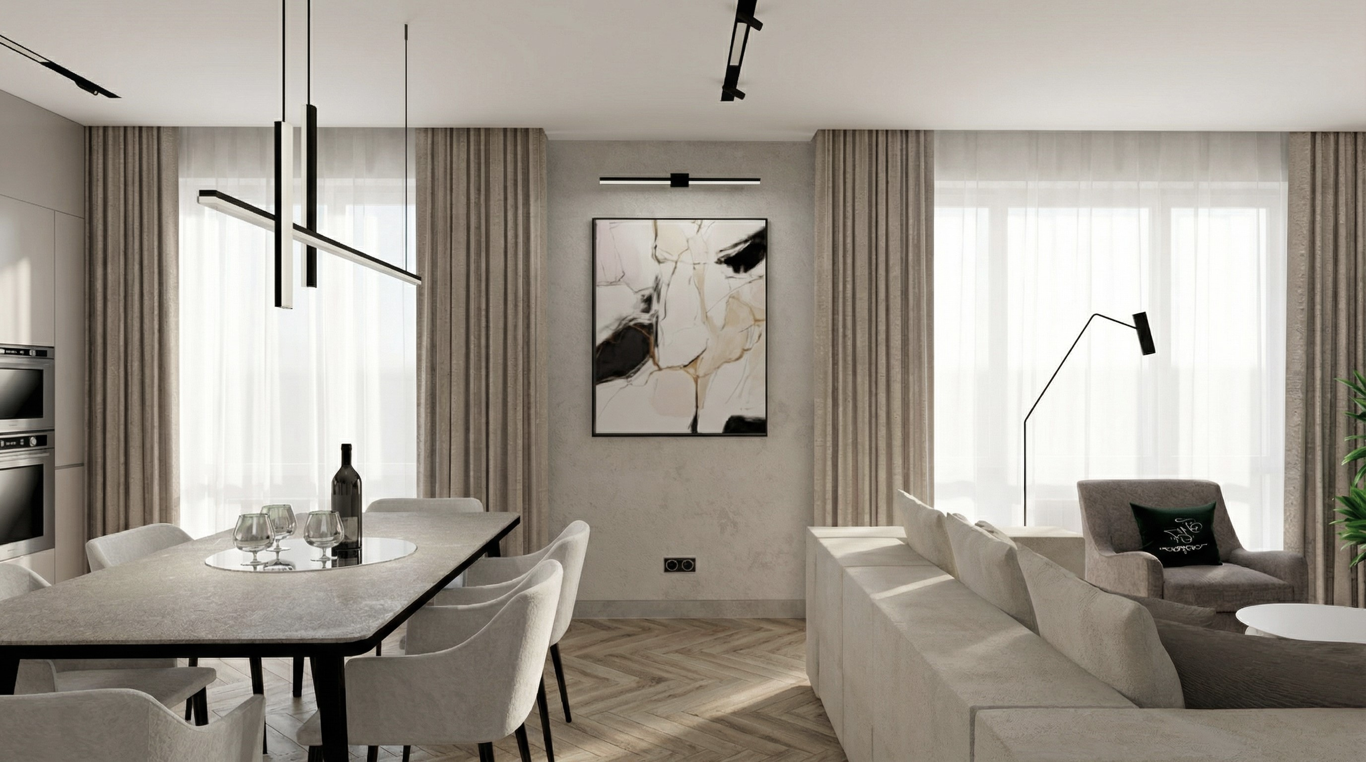 Минимализм для молодой пары