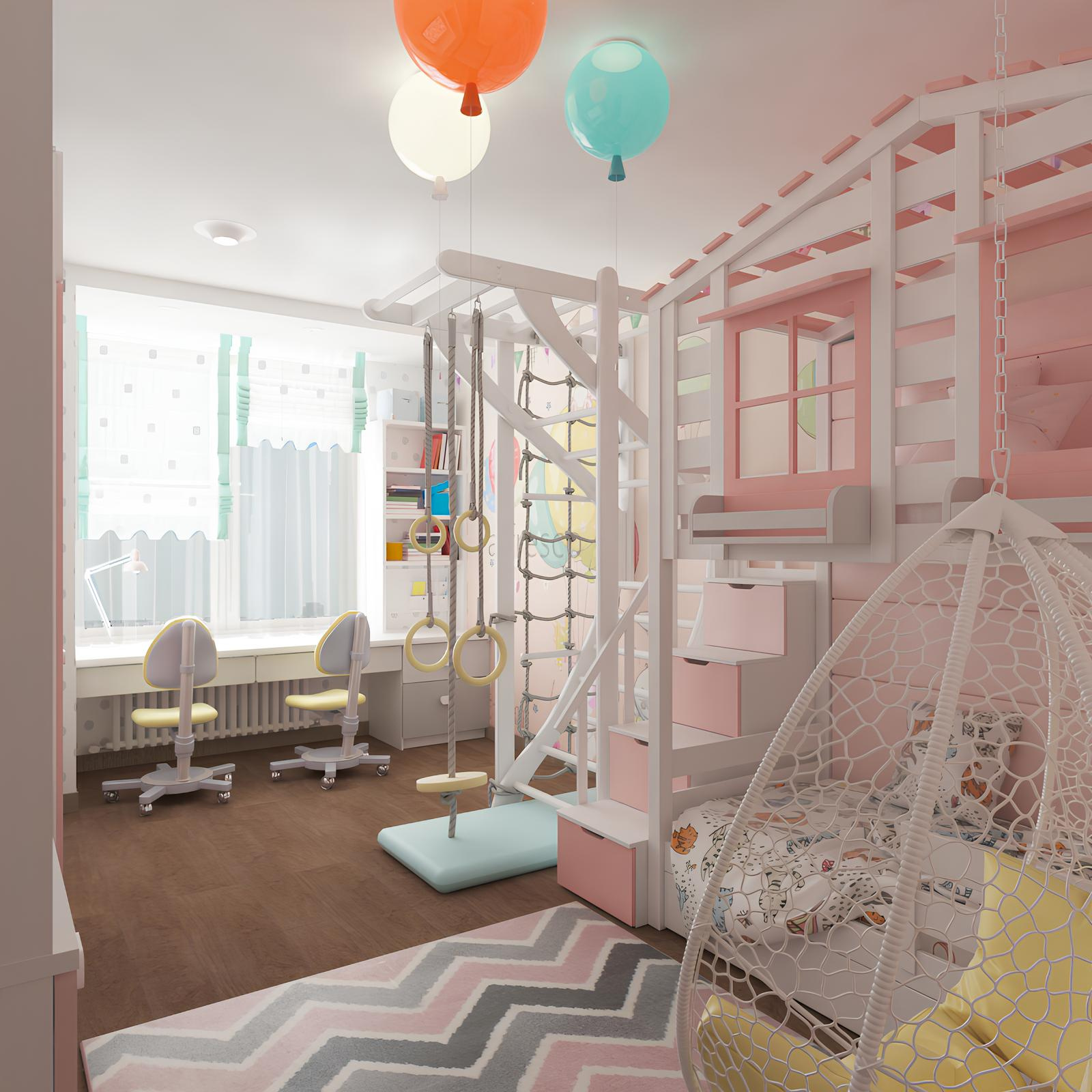 Квартира для молодой семьи с двумя дочками.