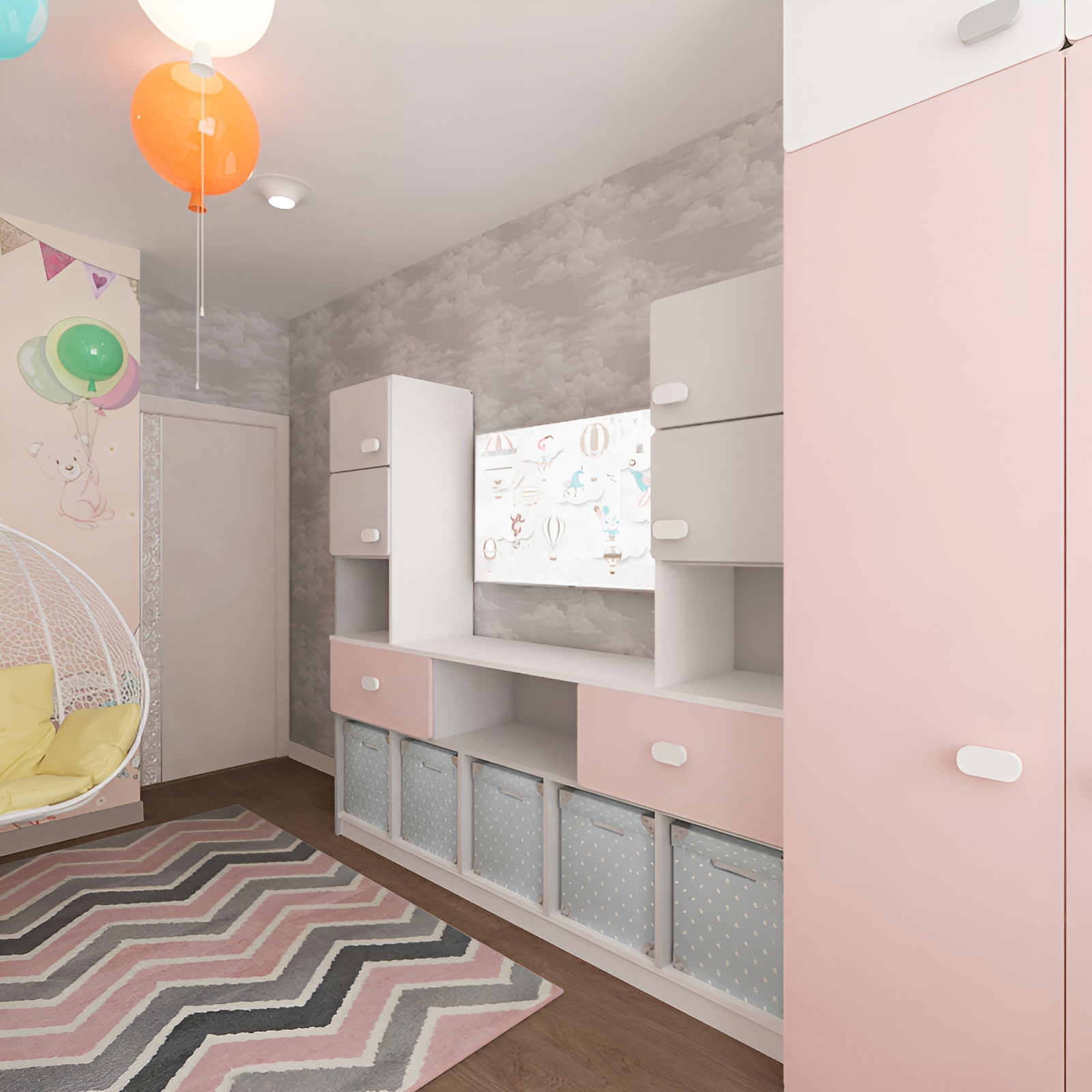 Квартира для молодой семьи с двумя дочками.