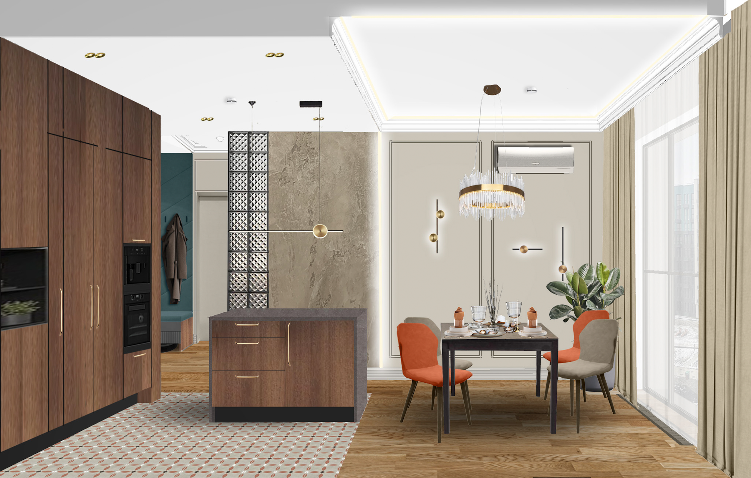 Обложка проекта: Квартира 74 кв.м. в ЖК Сколково Резиденции