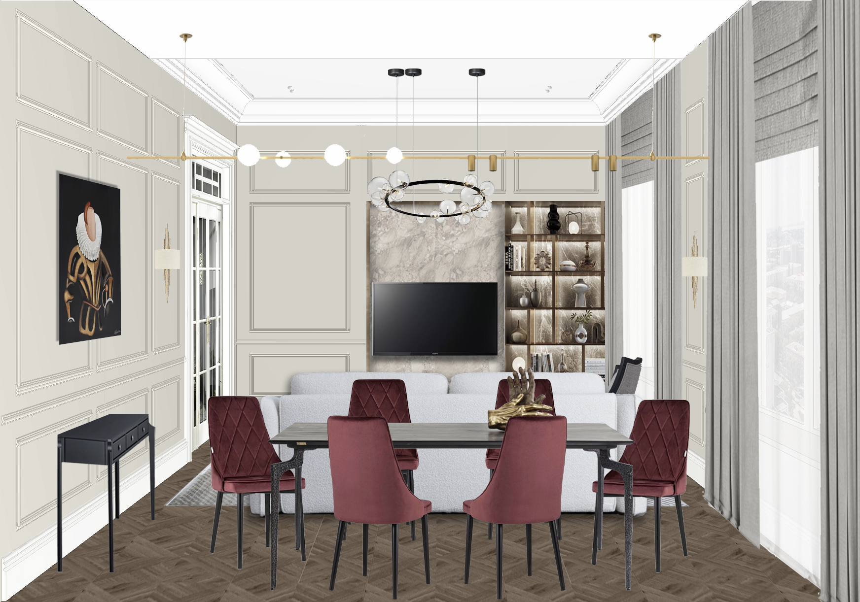 Обложка проекта: Кухня-гостиная 29 кв.м. в ЖК Рихард