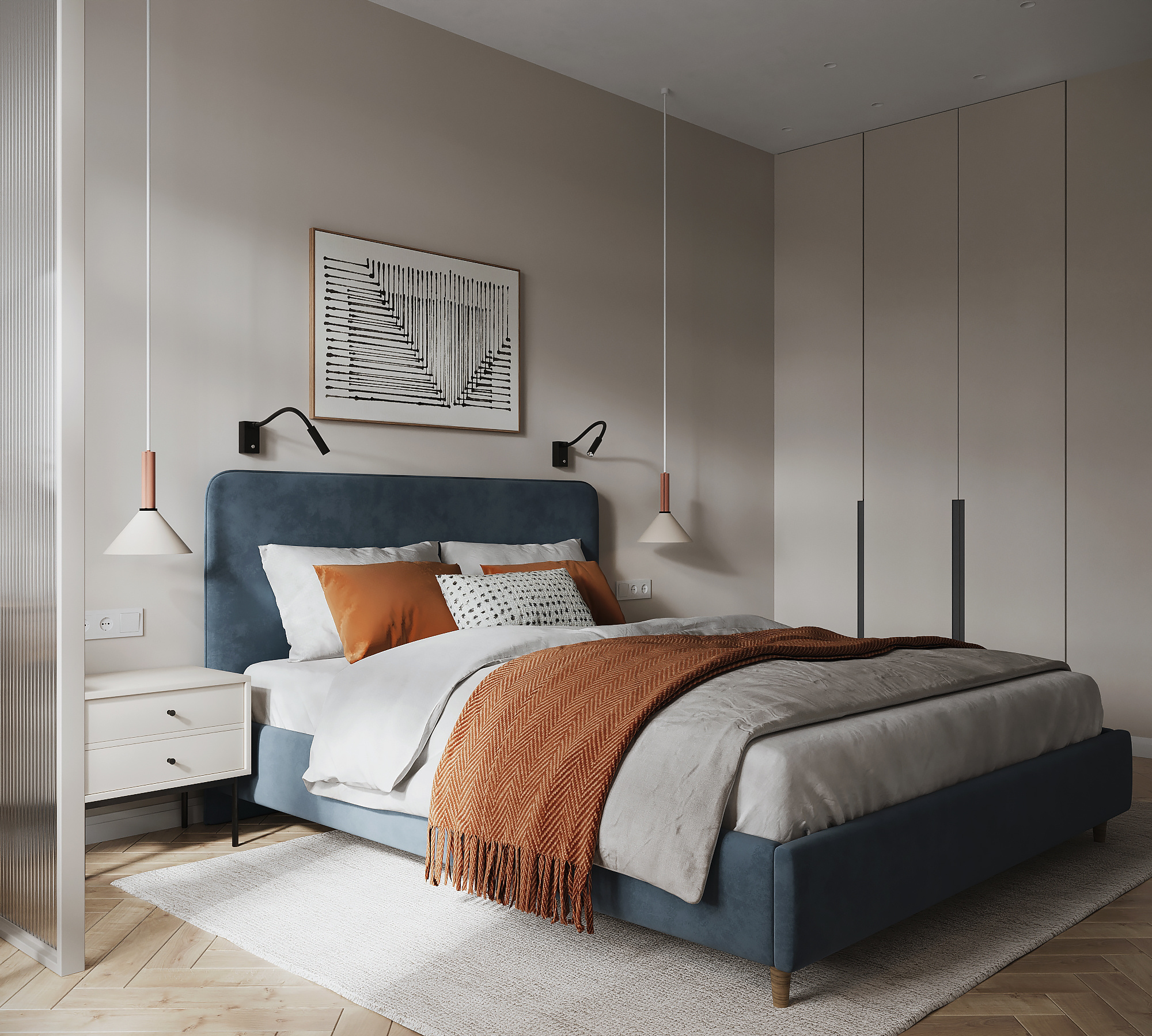 Обложка проекта: Двух-комнатная квартира в современном стиле