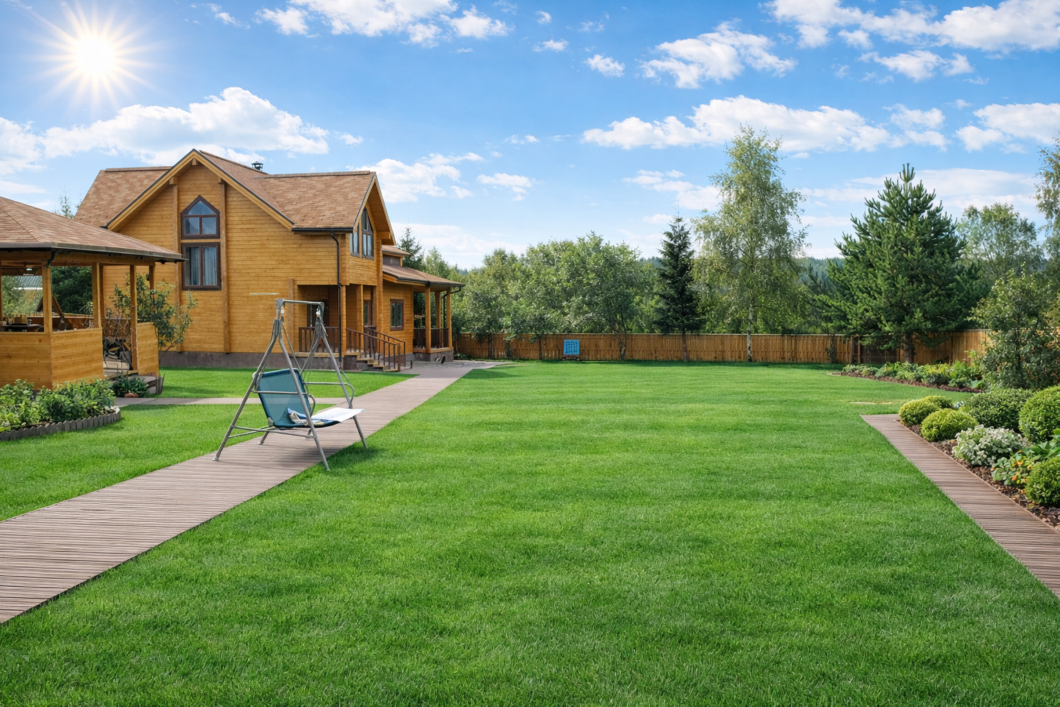 Устройство газона