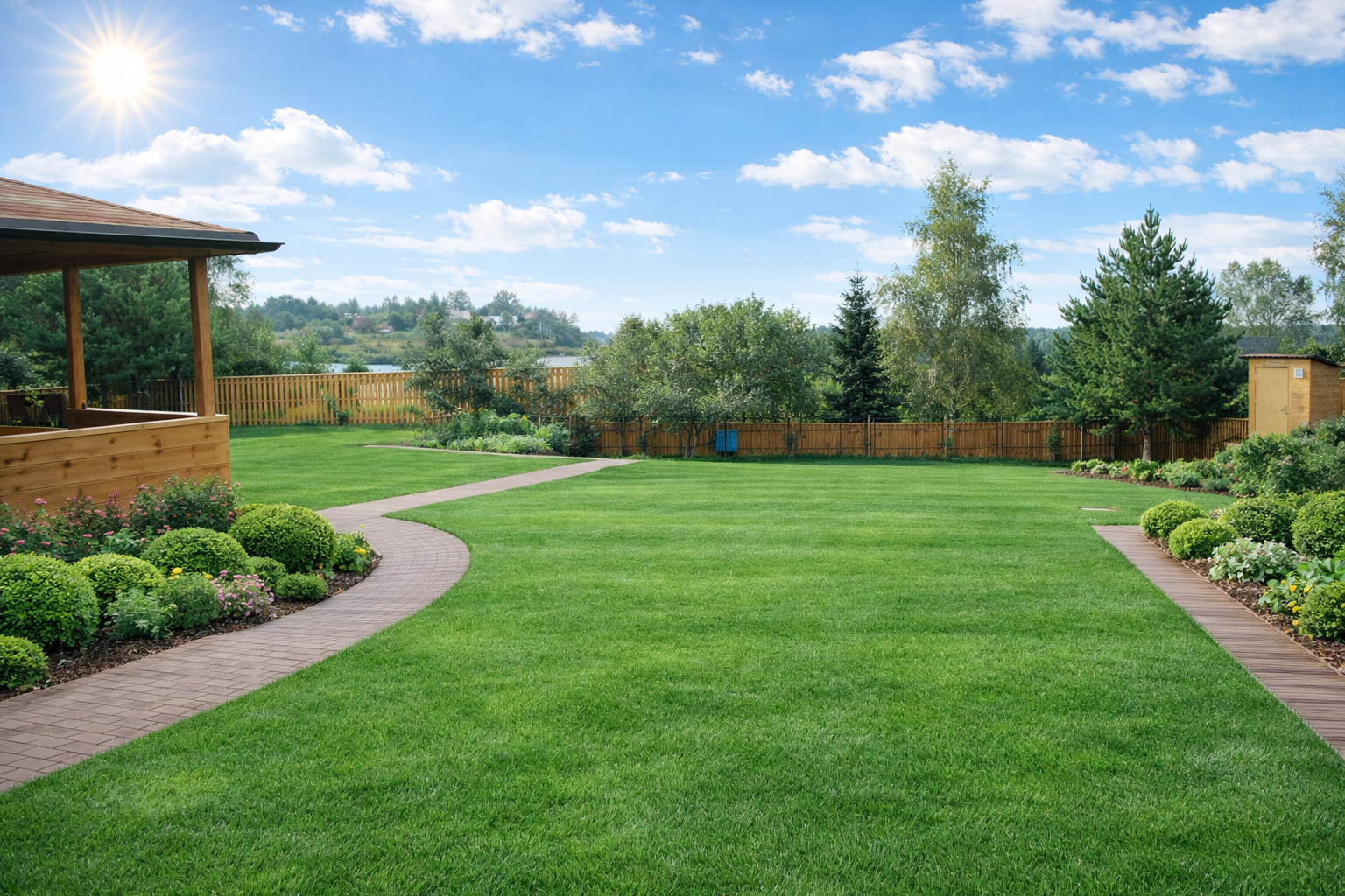 Устройство газона