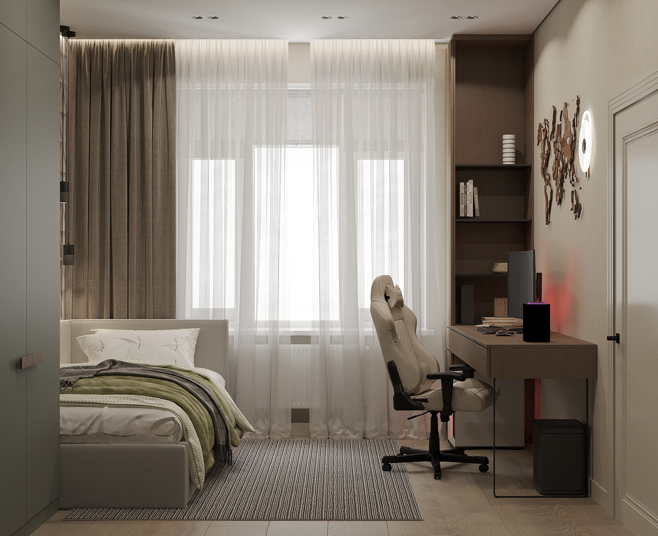 Спальня для мальчика. Коттедж в Чертовицах. (решение 2)