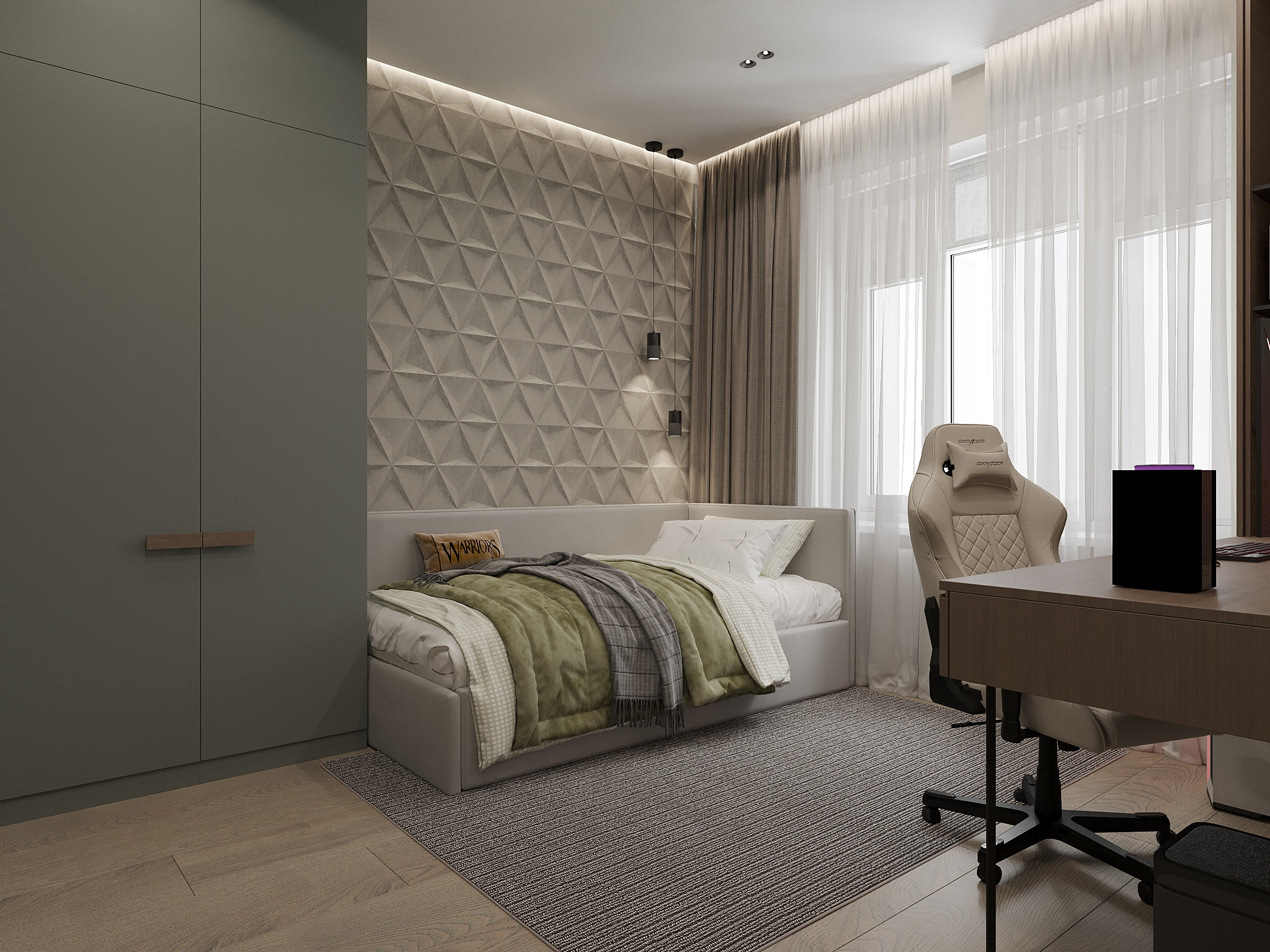 Спальня для мальчика. Коттедж в Чертовицах. (решение 2)