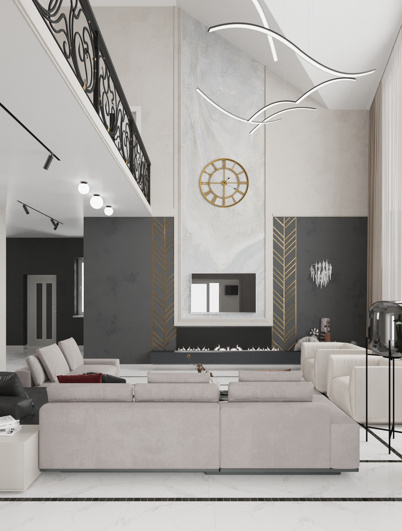 Коттедж. Медовка. Гостиная.