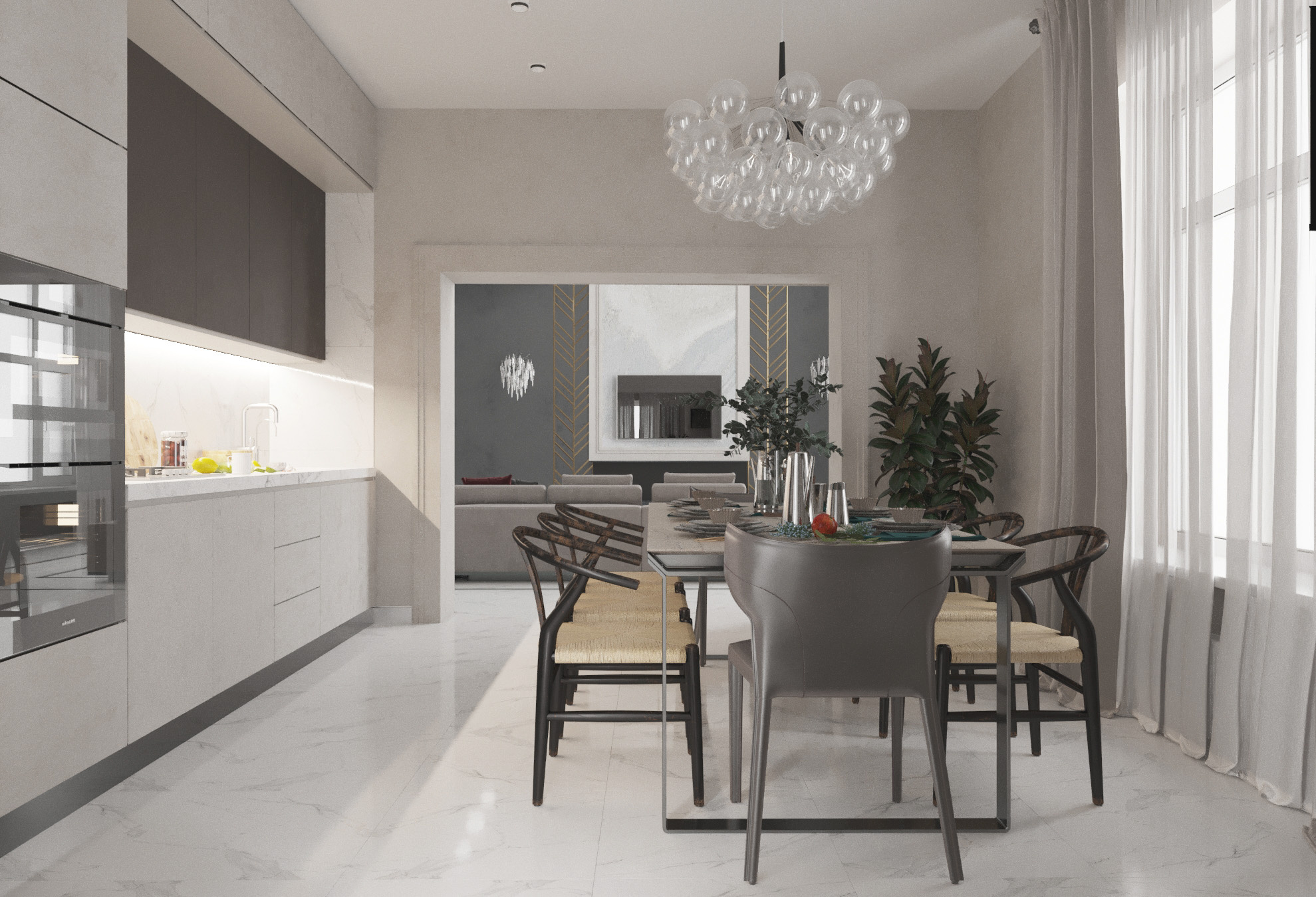 Коттедж. Медовка. Гостиная.