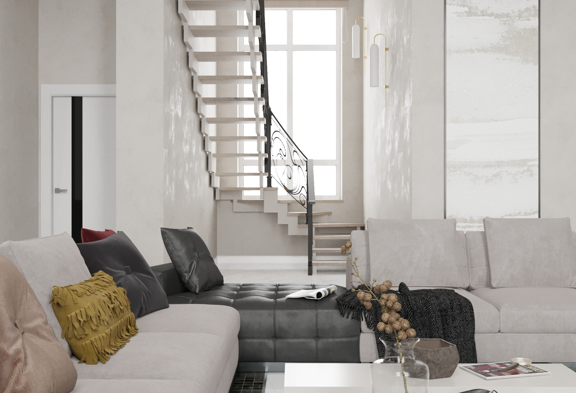 Коттедж. Медовка. Гостиная.