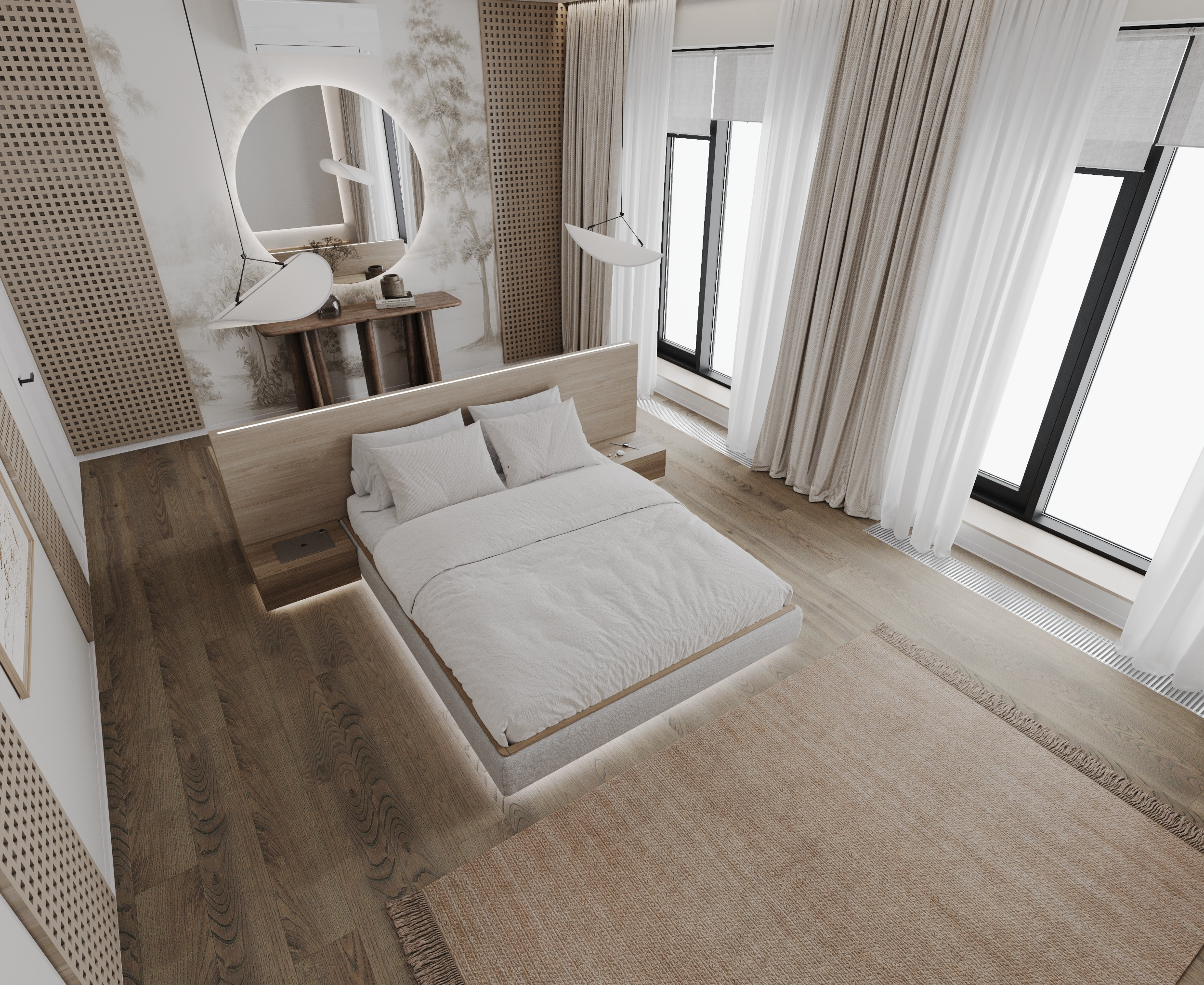 Спальня в стиле Japandi (предложение 1)