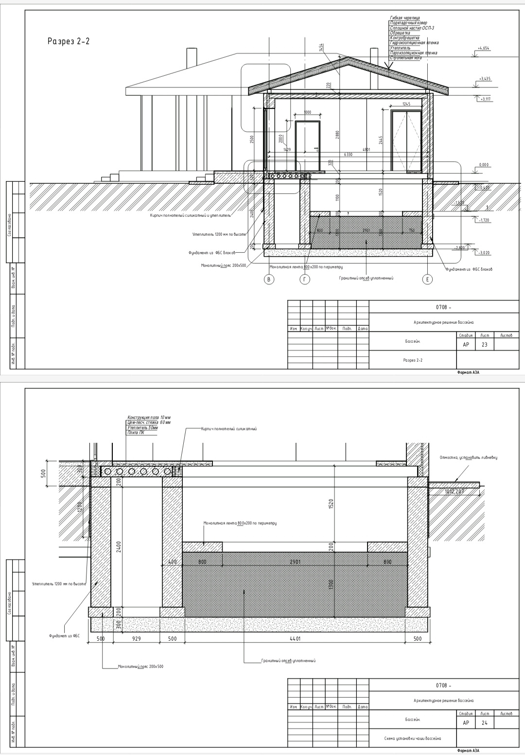 АР бассейна. Новоподклетное.