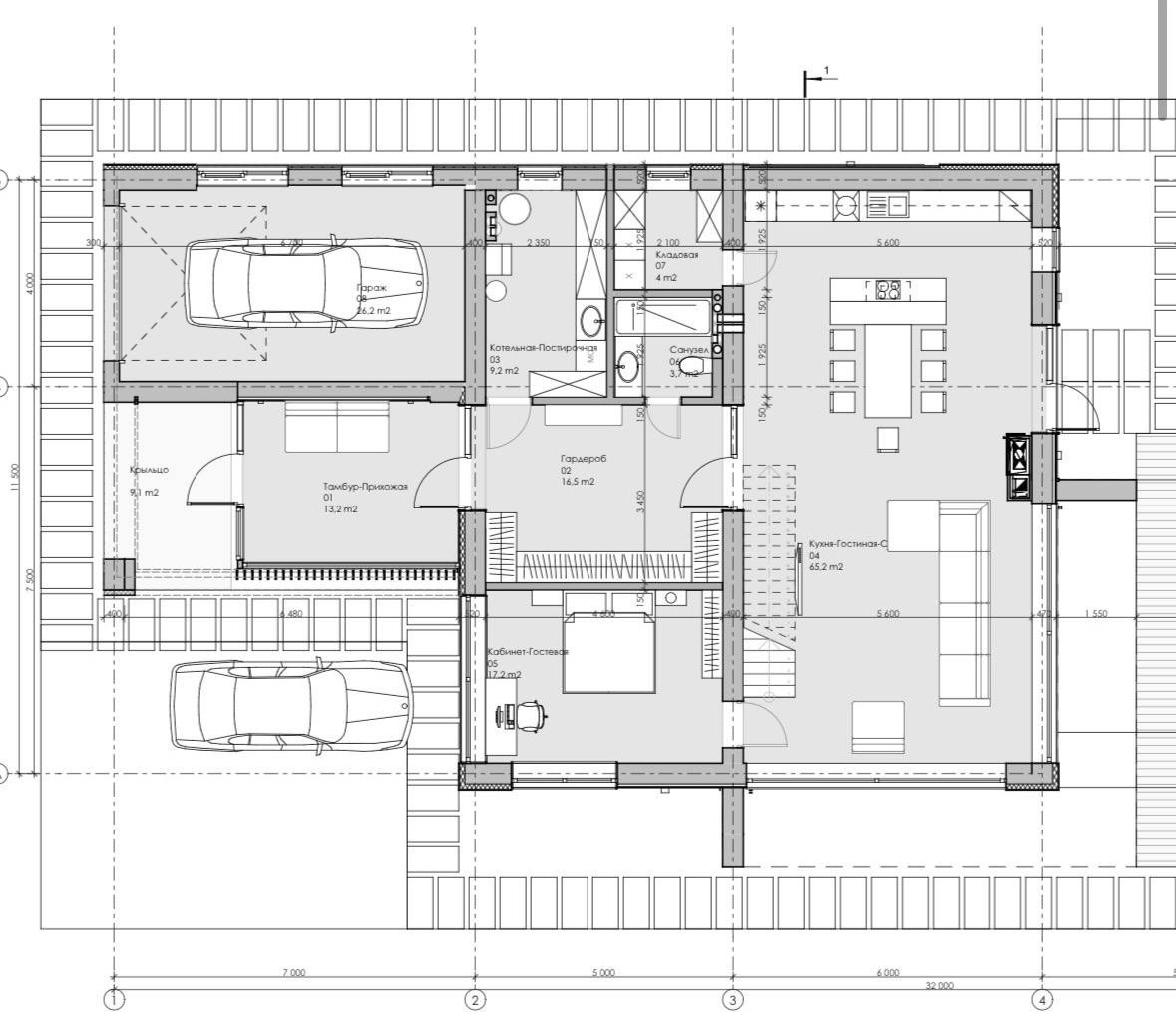 Project of a low-rise cottage-type residential building