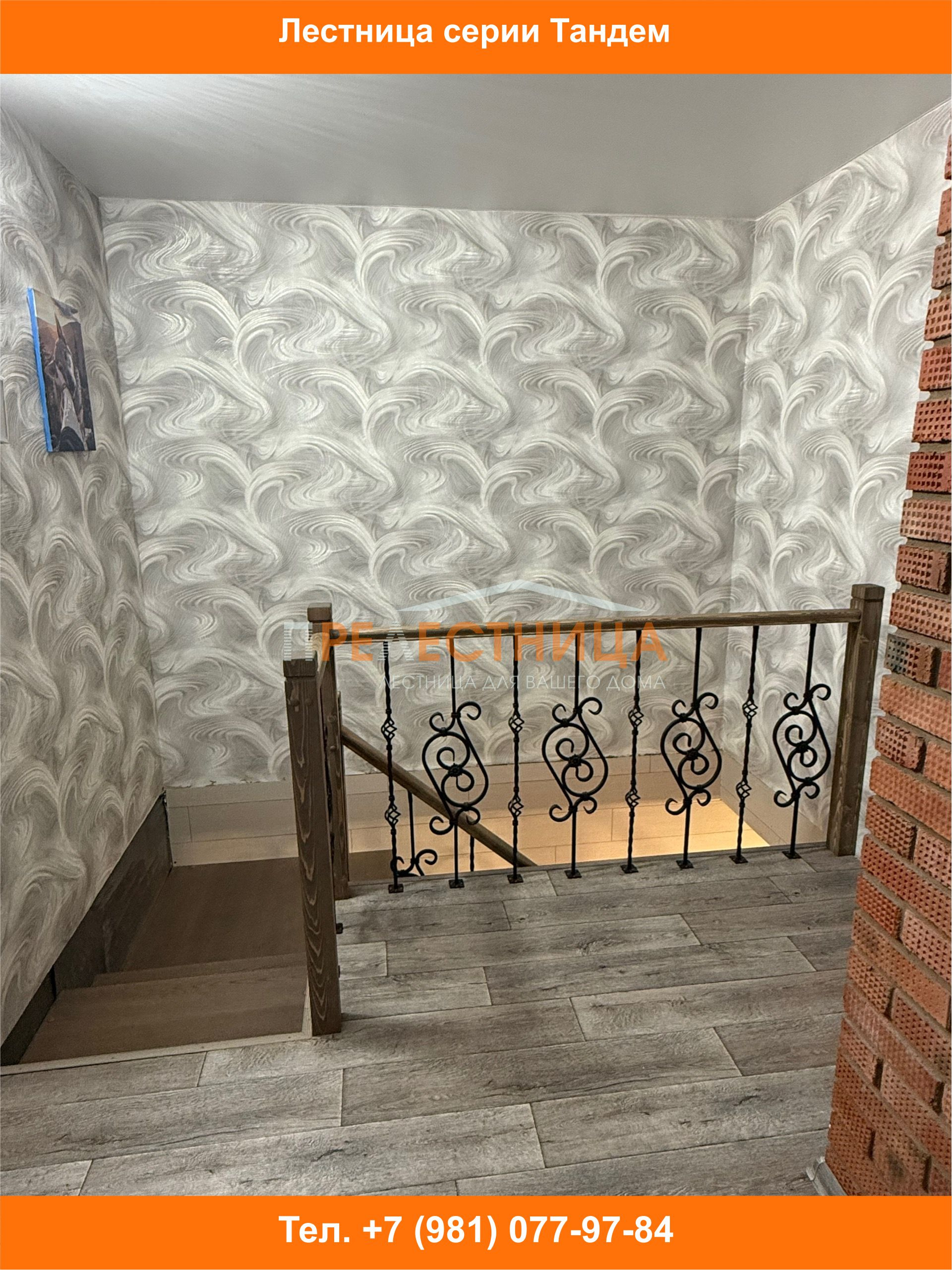 Лестница на двойном косоуре Тандем-38