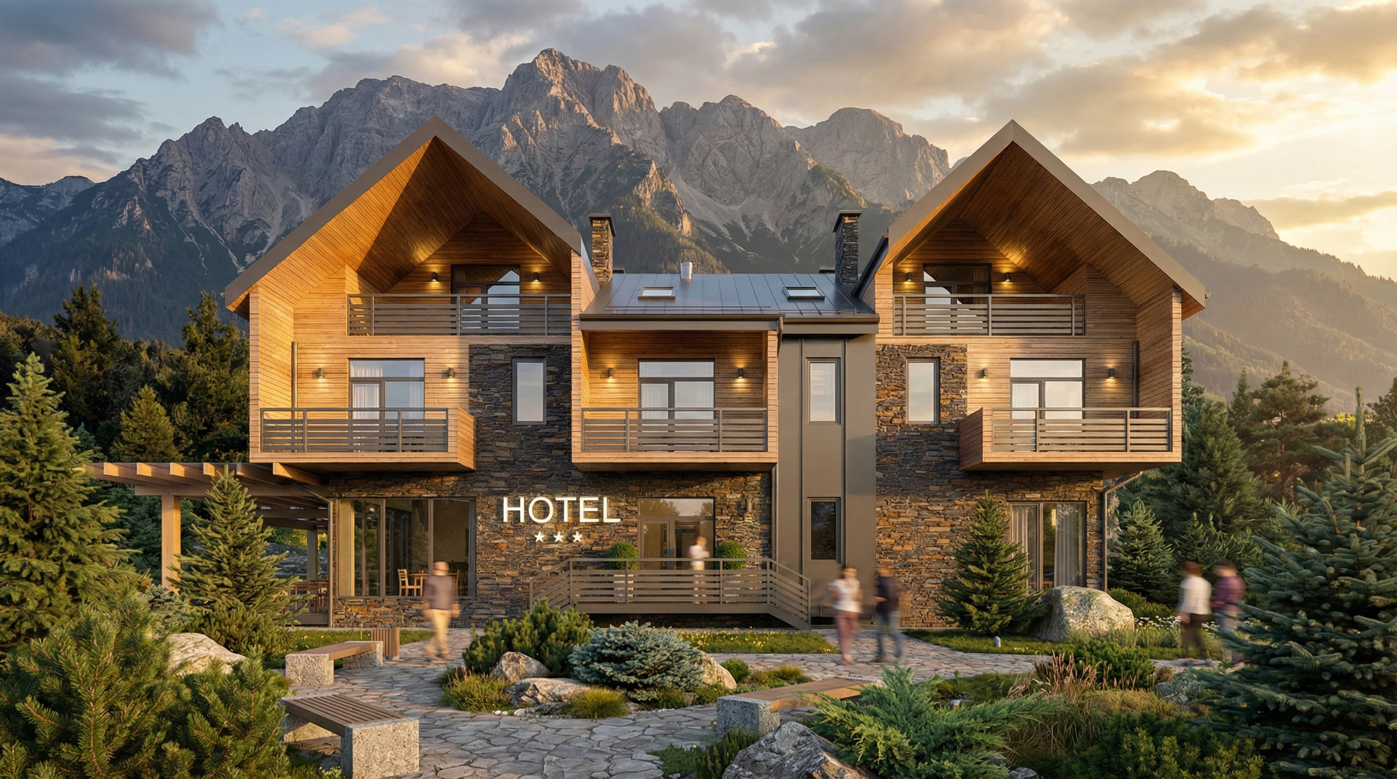 Обложка проекта: Mountain hotel