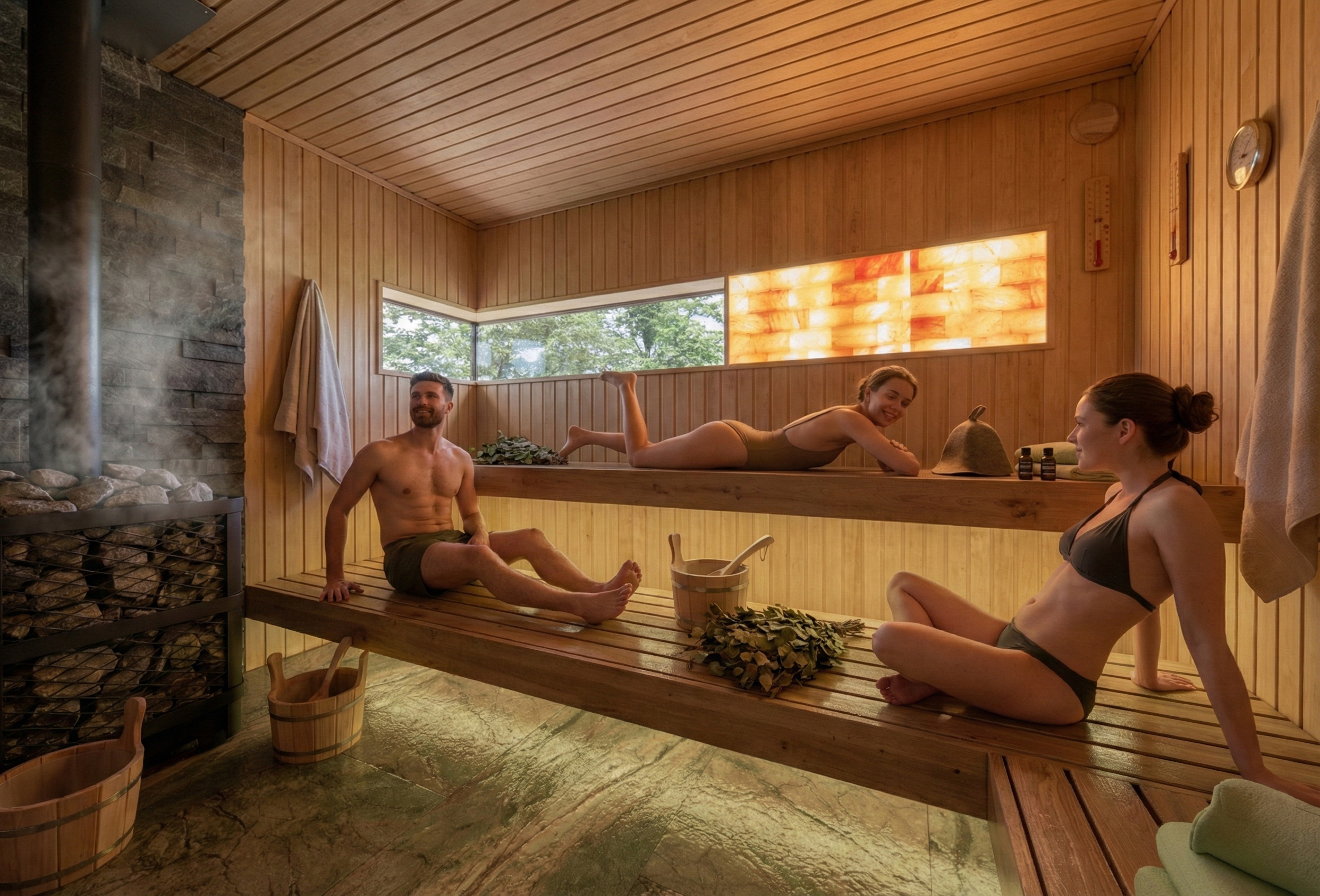 Red bathhouse