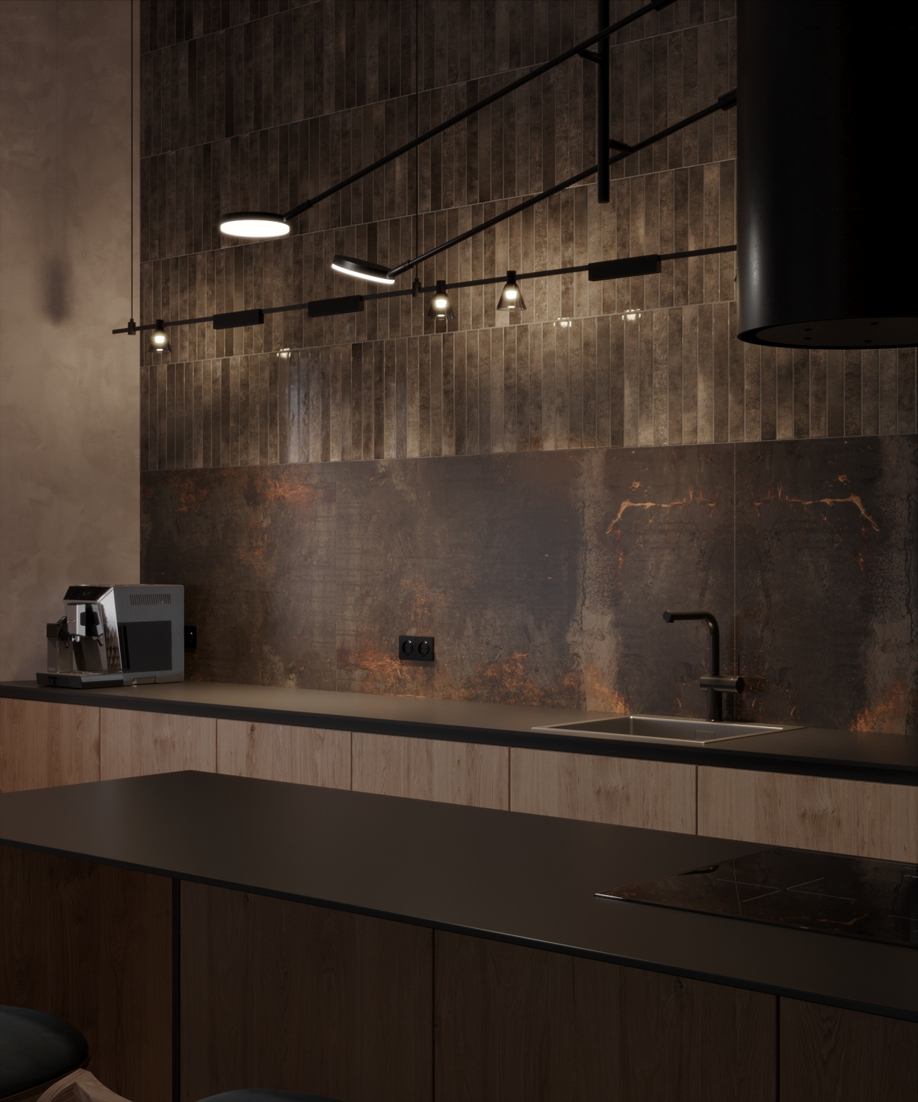 Кухня с индустриальными акцентами