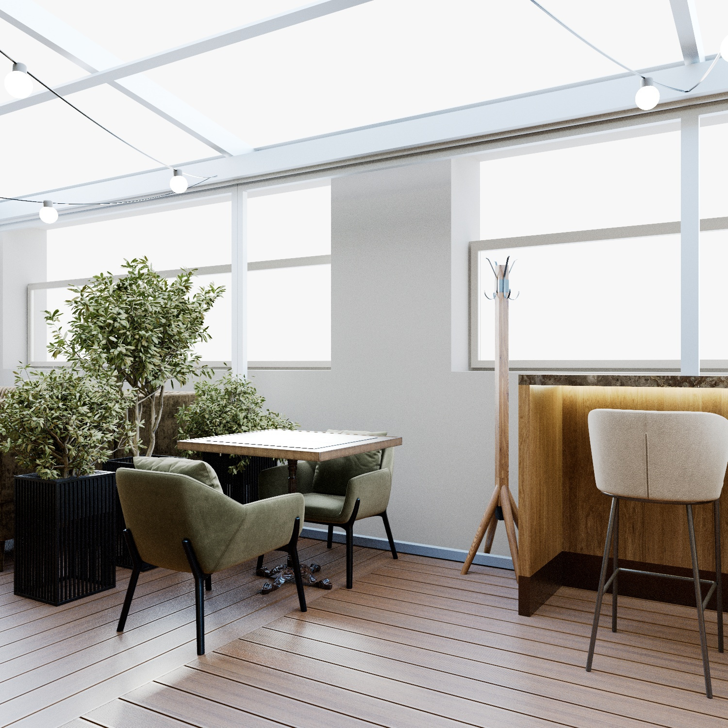 Обложка проекта: Проект летней веранды для ресторана