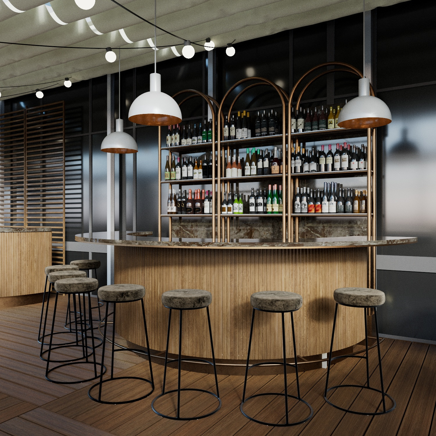 Проект летней веранды для ресторана