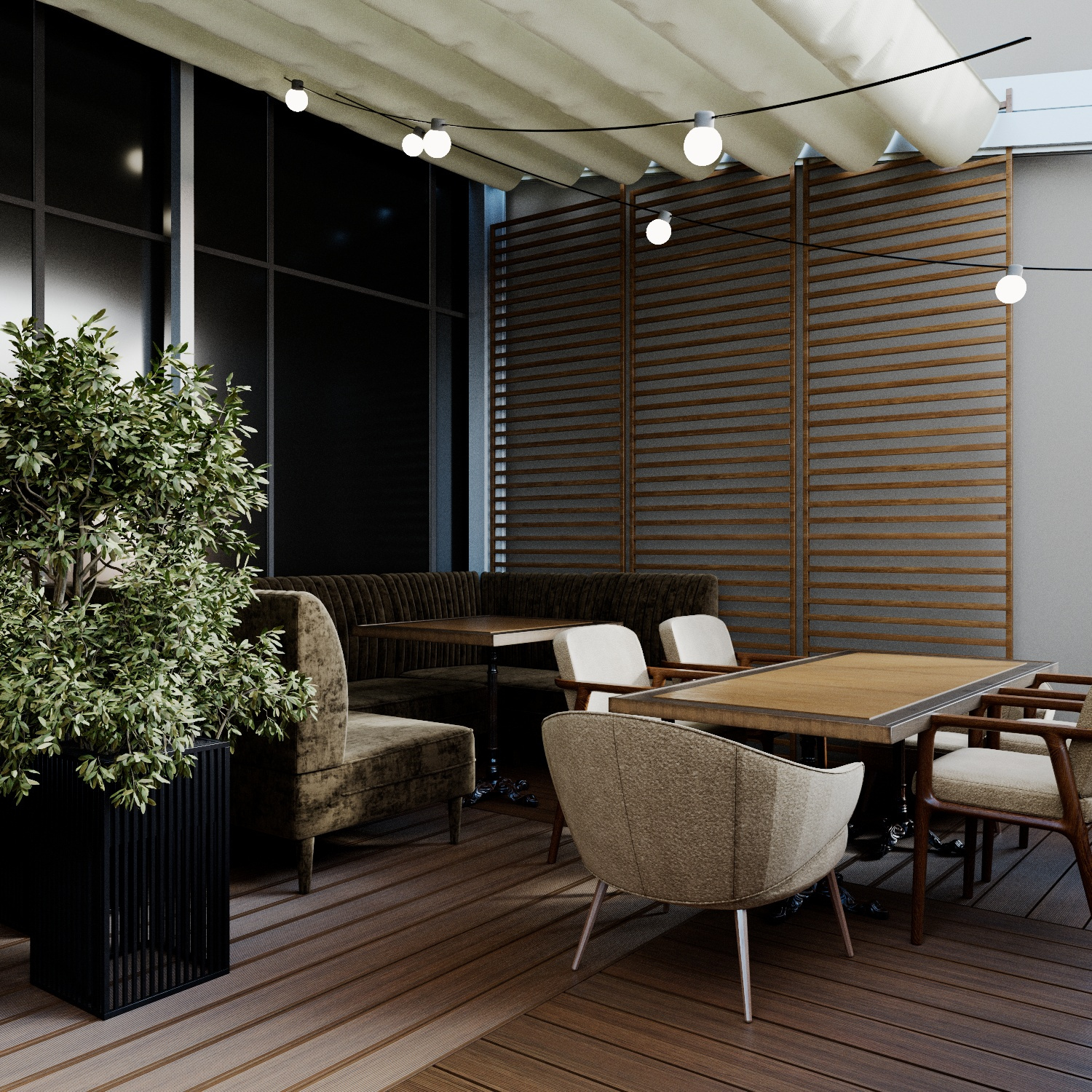 Проект летней веранды для ресторана