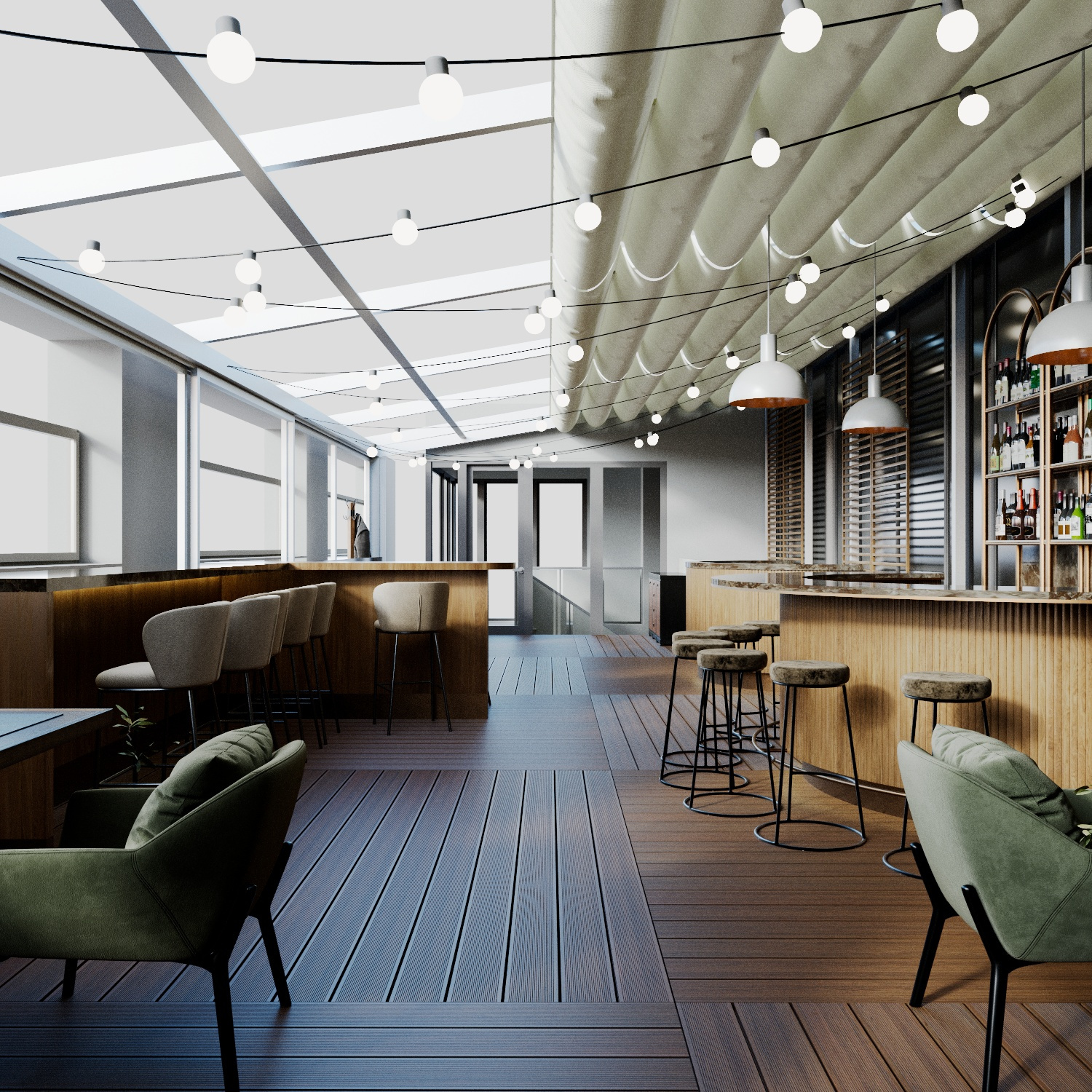 Проект летней веранды для ресторана