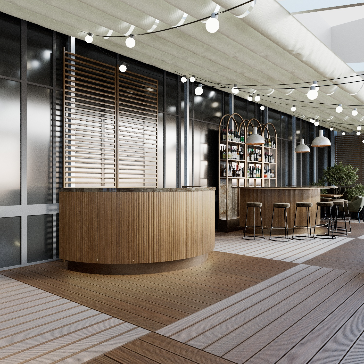 Проект летней веранды для ресторана