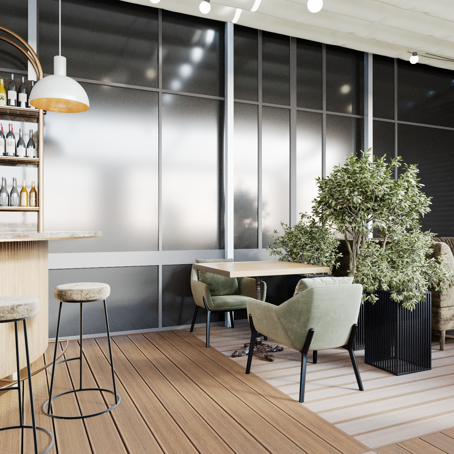 Проект летней веранды для ресторана