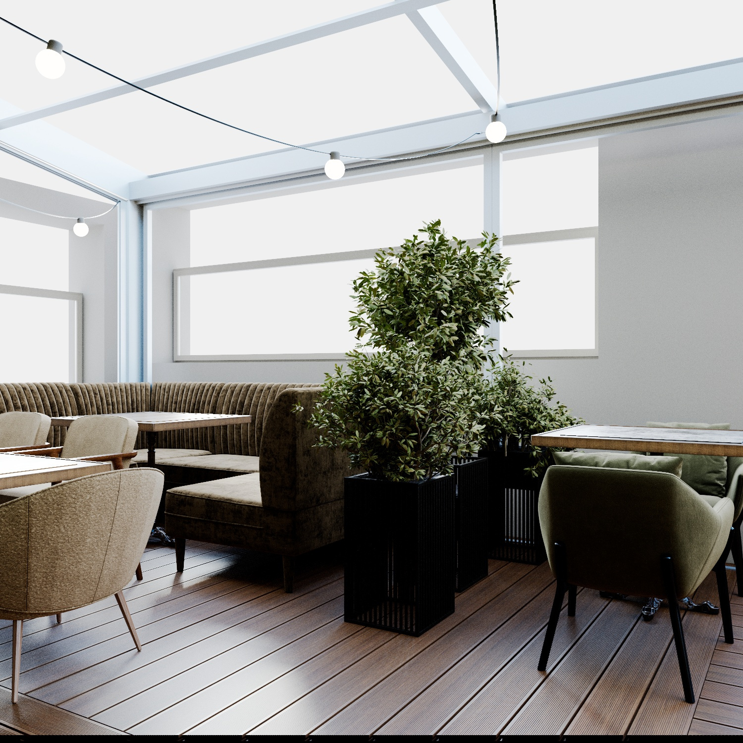 Проект летней веранды для ресторана