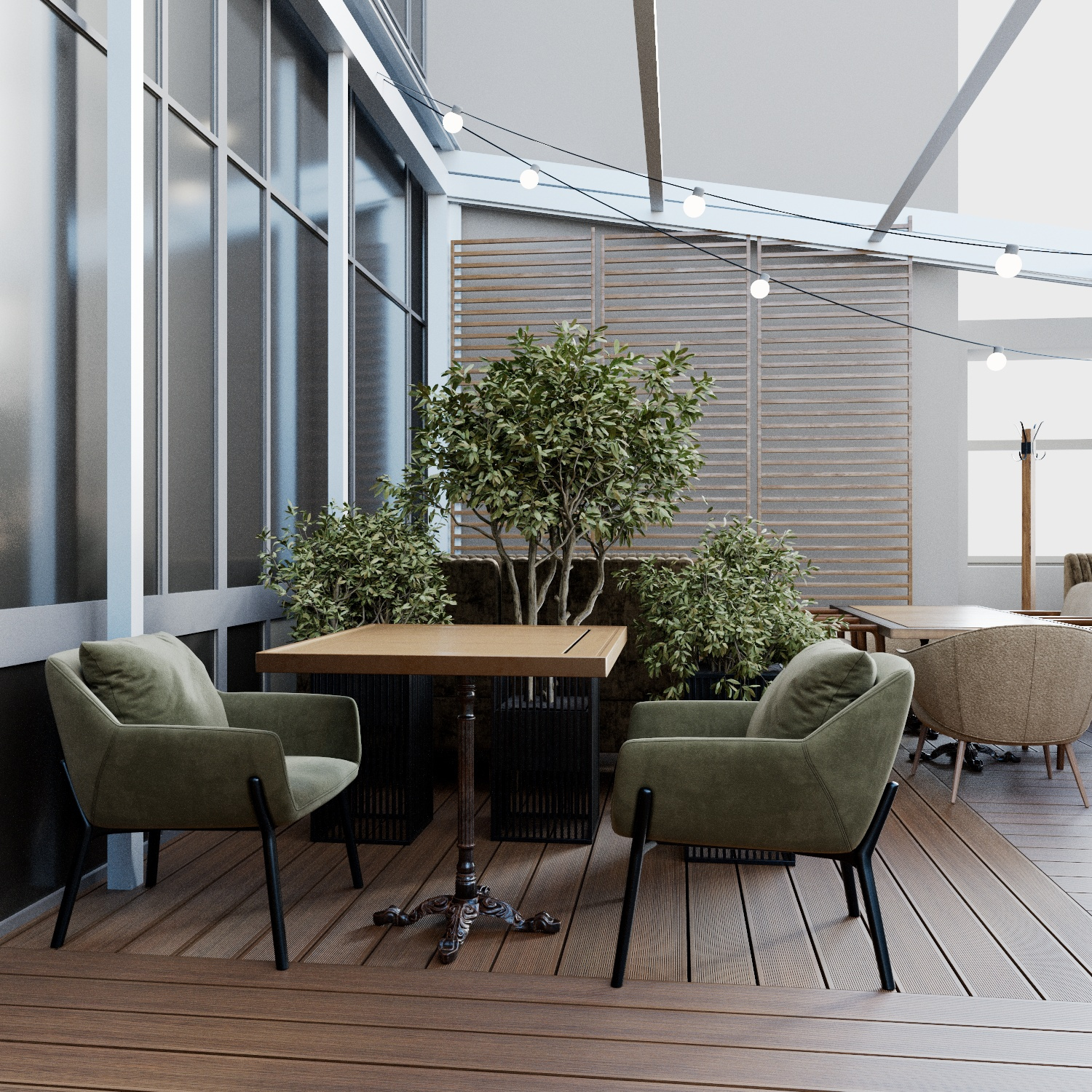 Проект летней веранды для ресторана