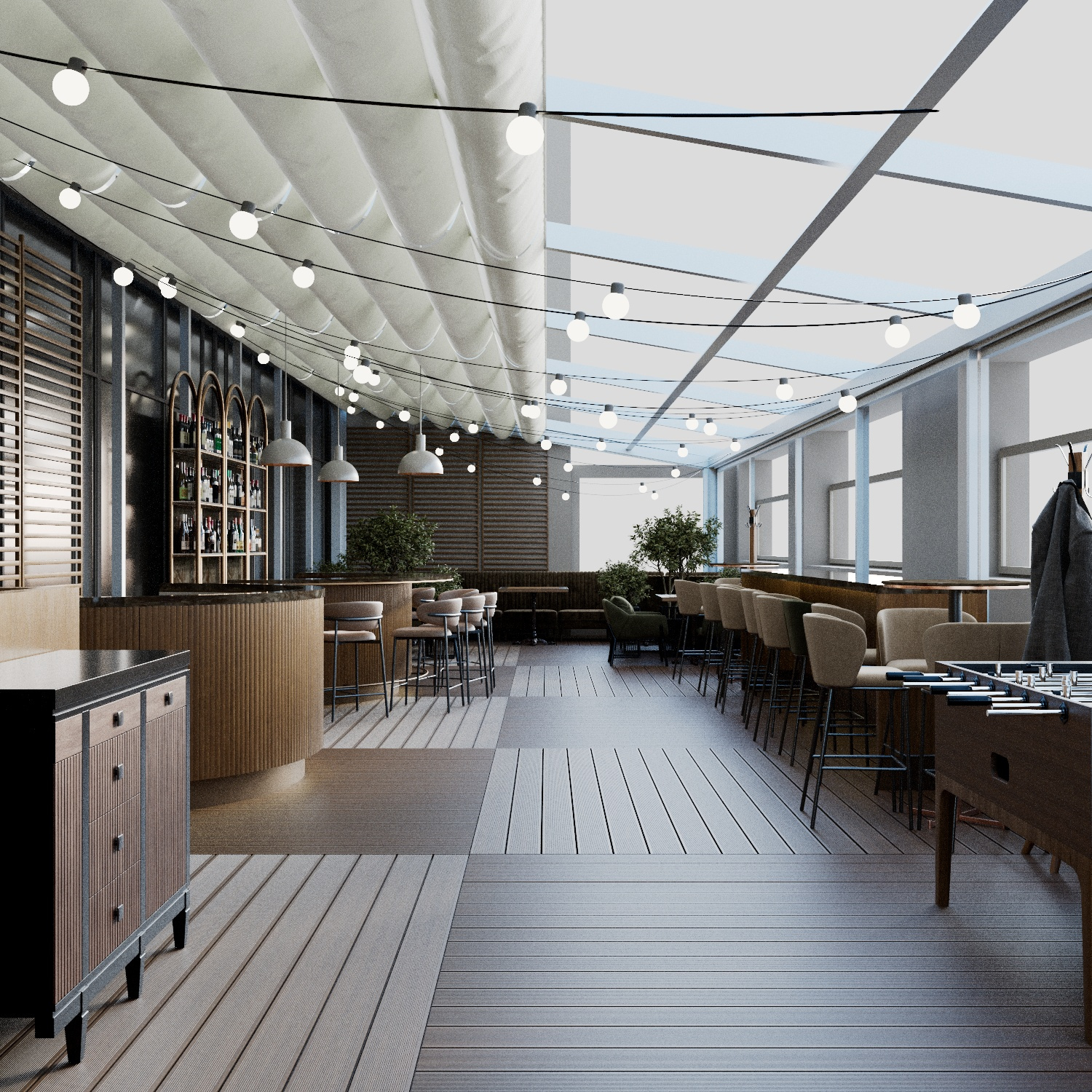 Проект летней веранды для ресторана