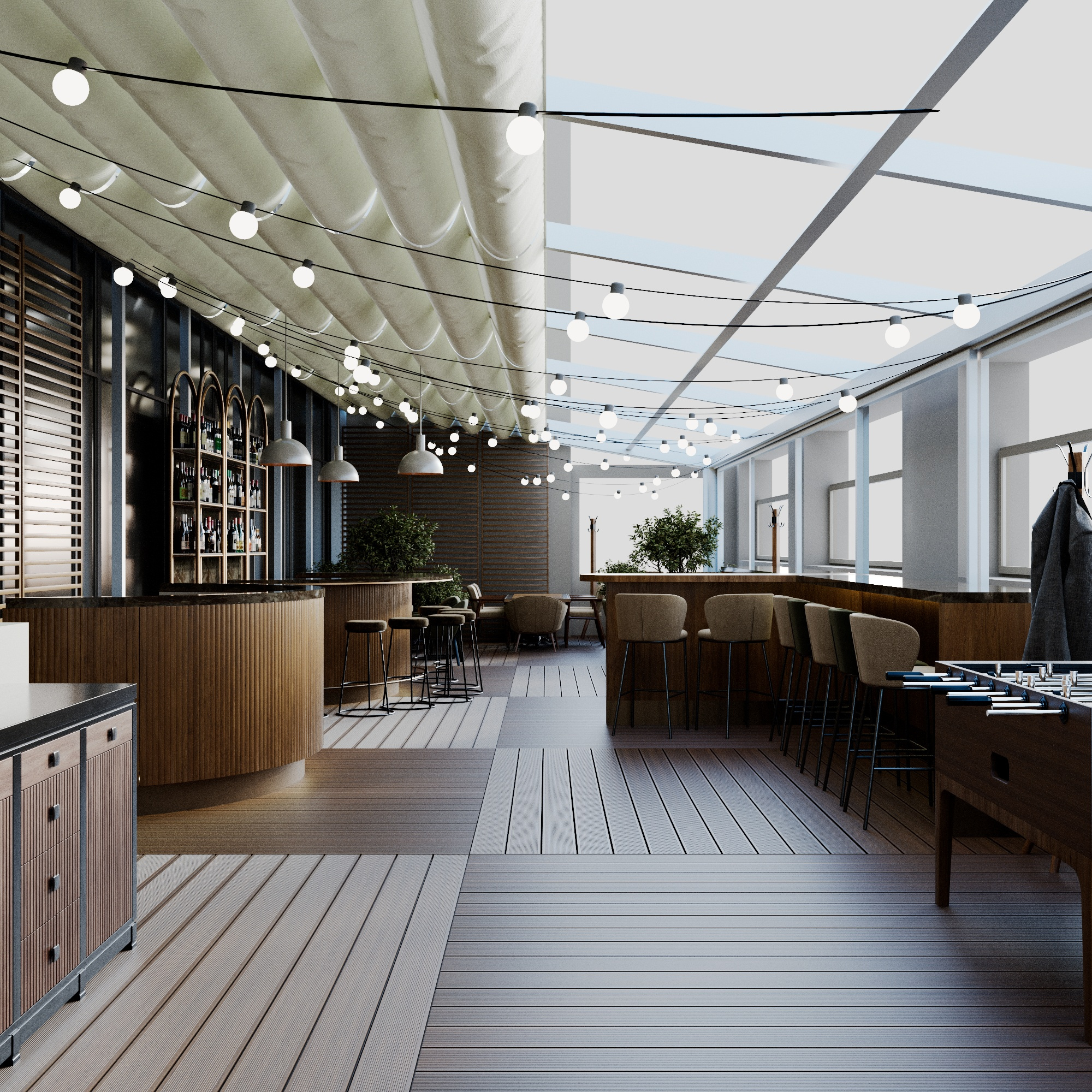 Проект летней веранды для ресторана