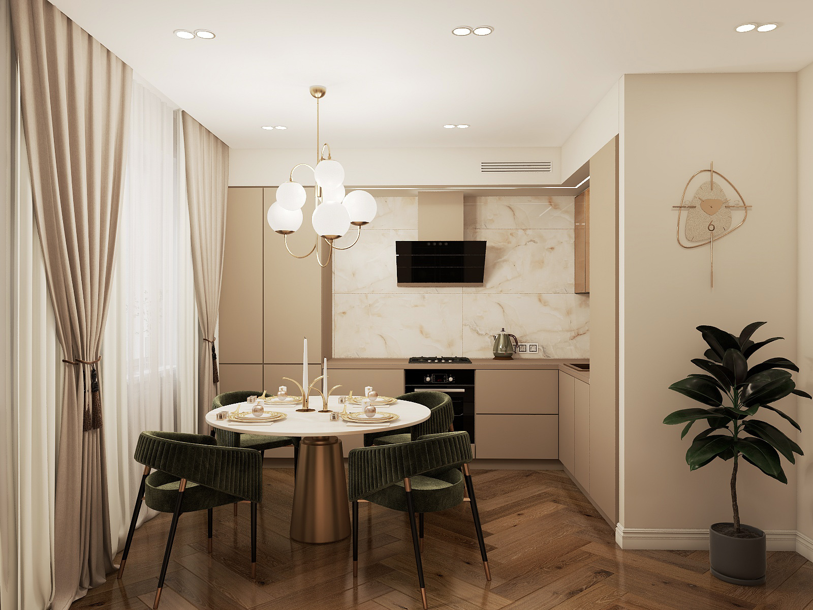 Обложка проекта: Прихожая и кухня гостиная