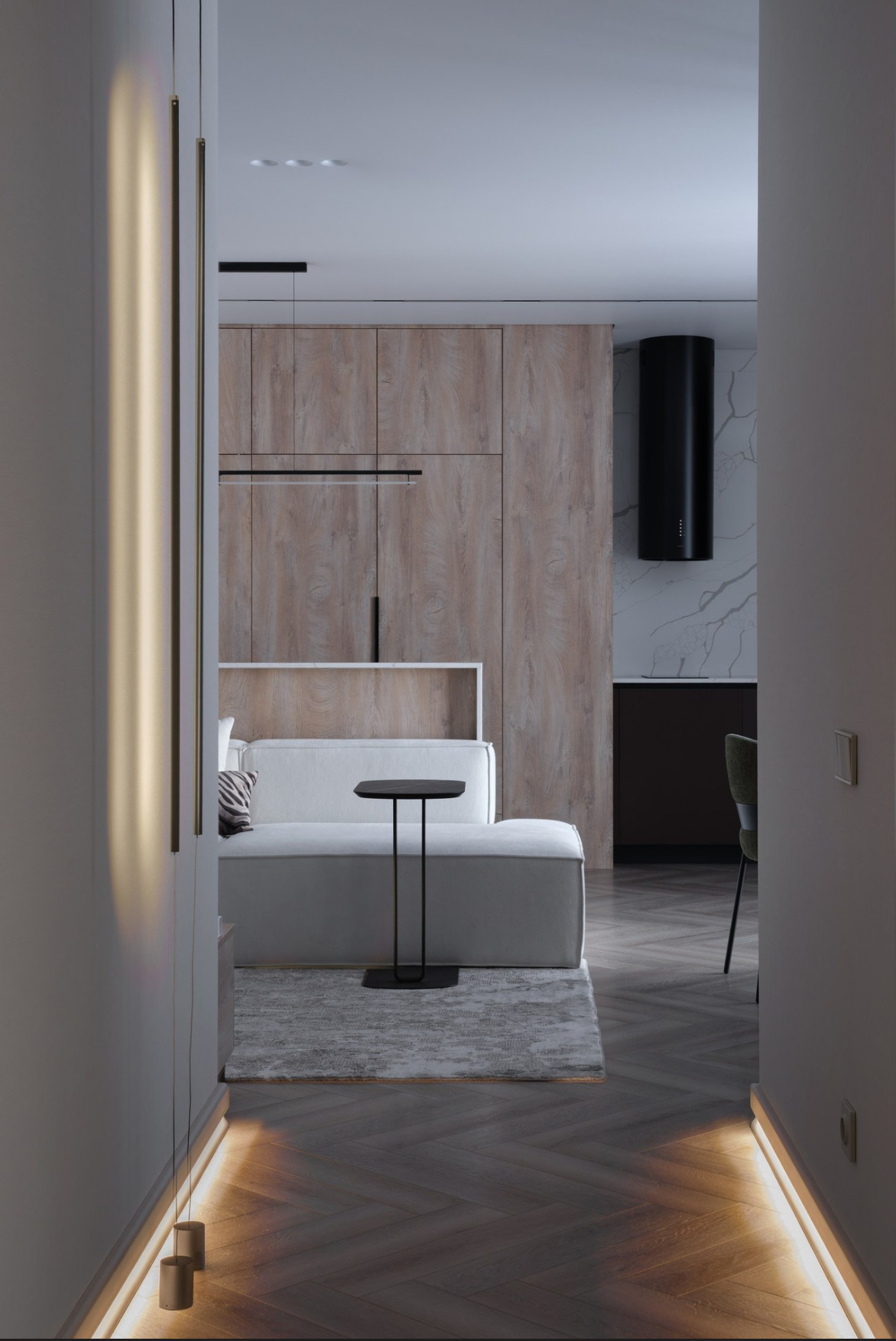 Интерьер в стиле мягкого минимализма «Архитектура тишины»