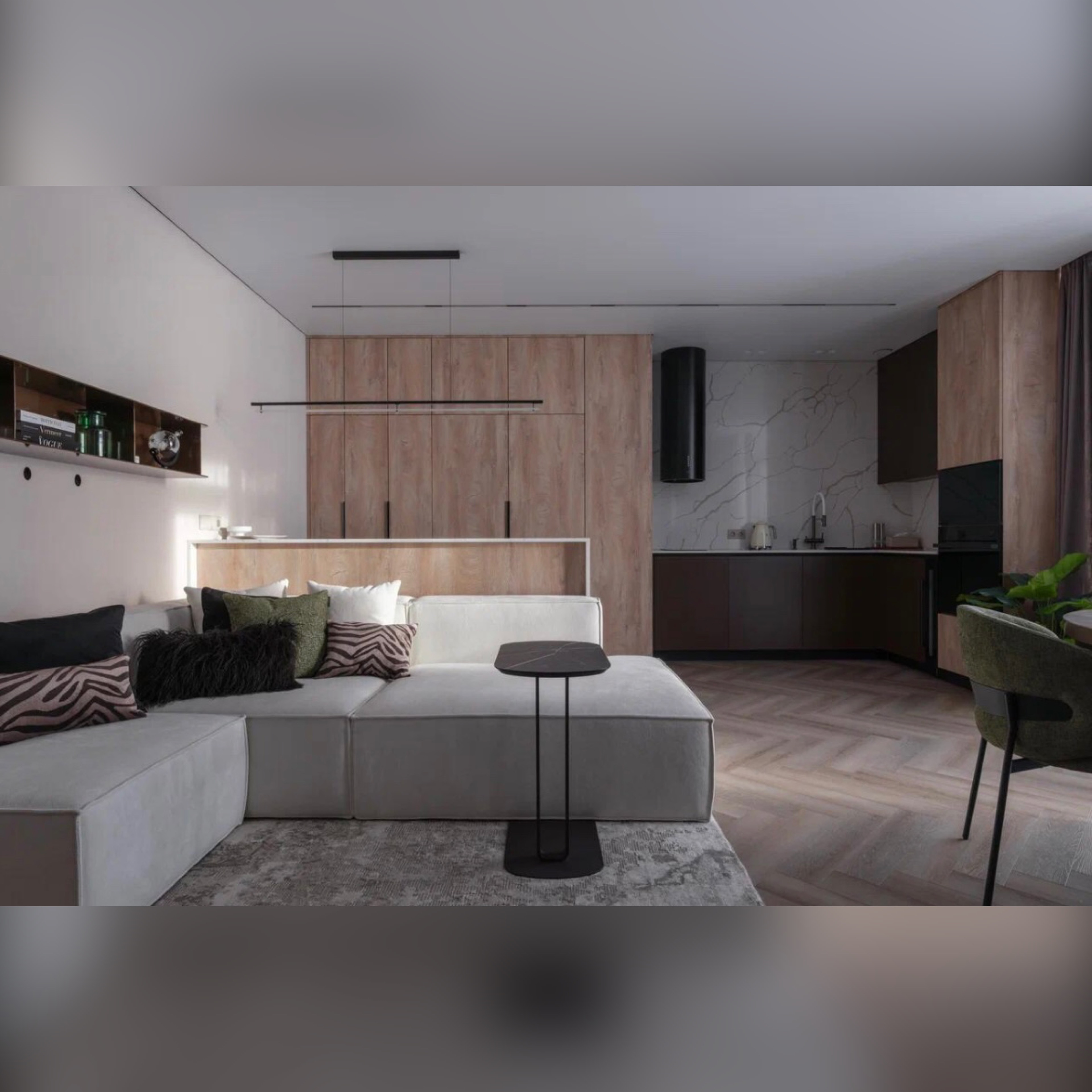 Интерьер в стиле мягкого минимализма «Архитектура тишины»