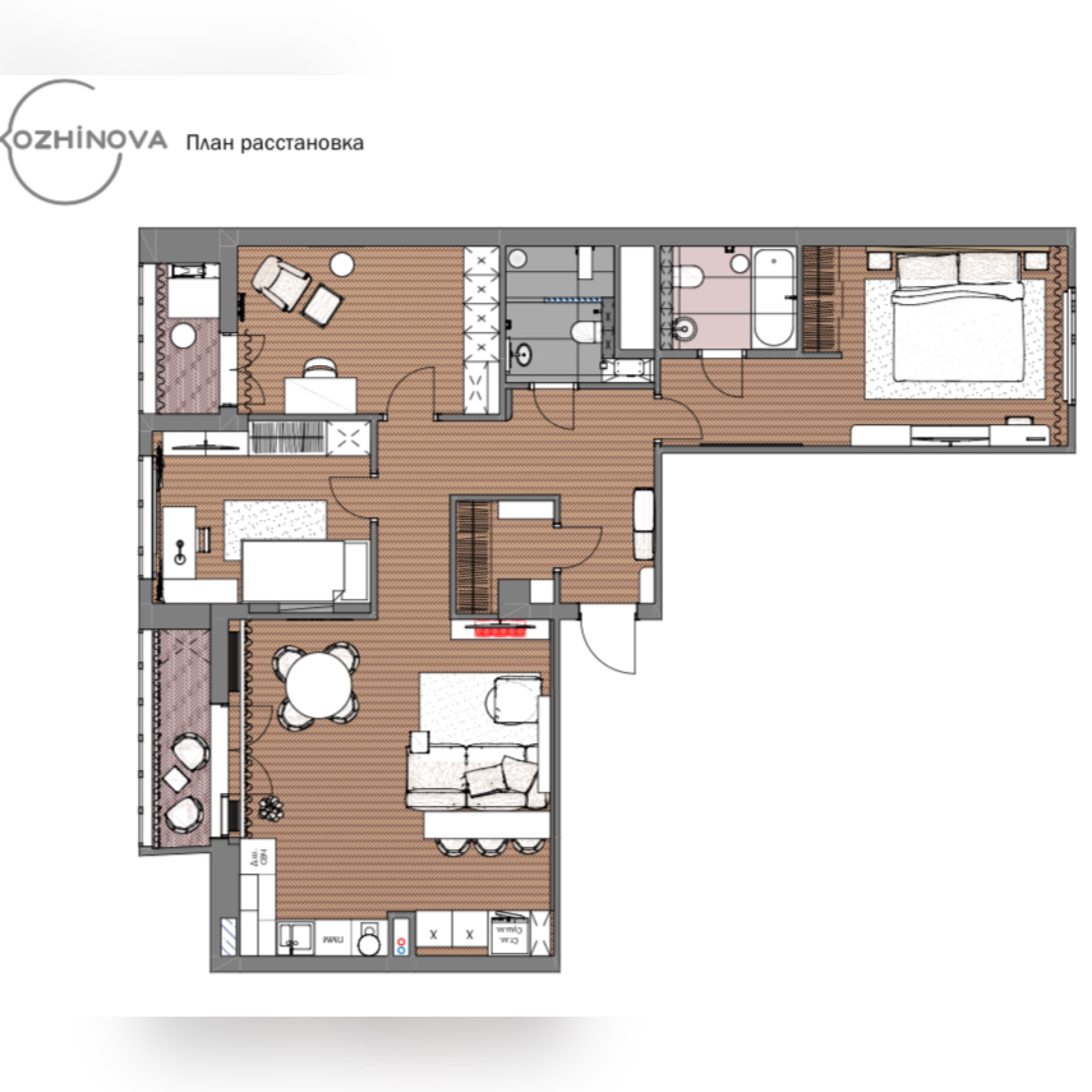 Интерьер в стиле мягкого минимализма «Архитектура тишины»