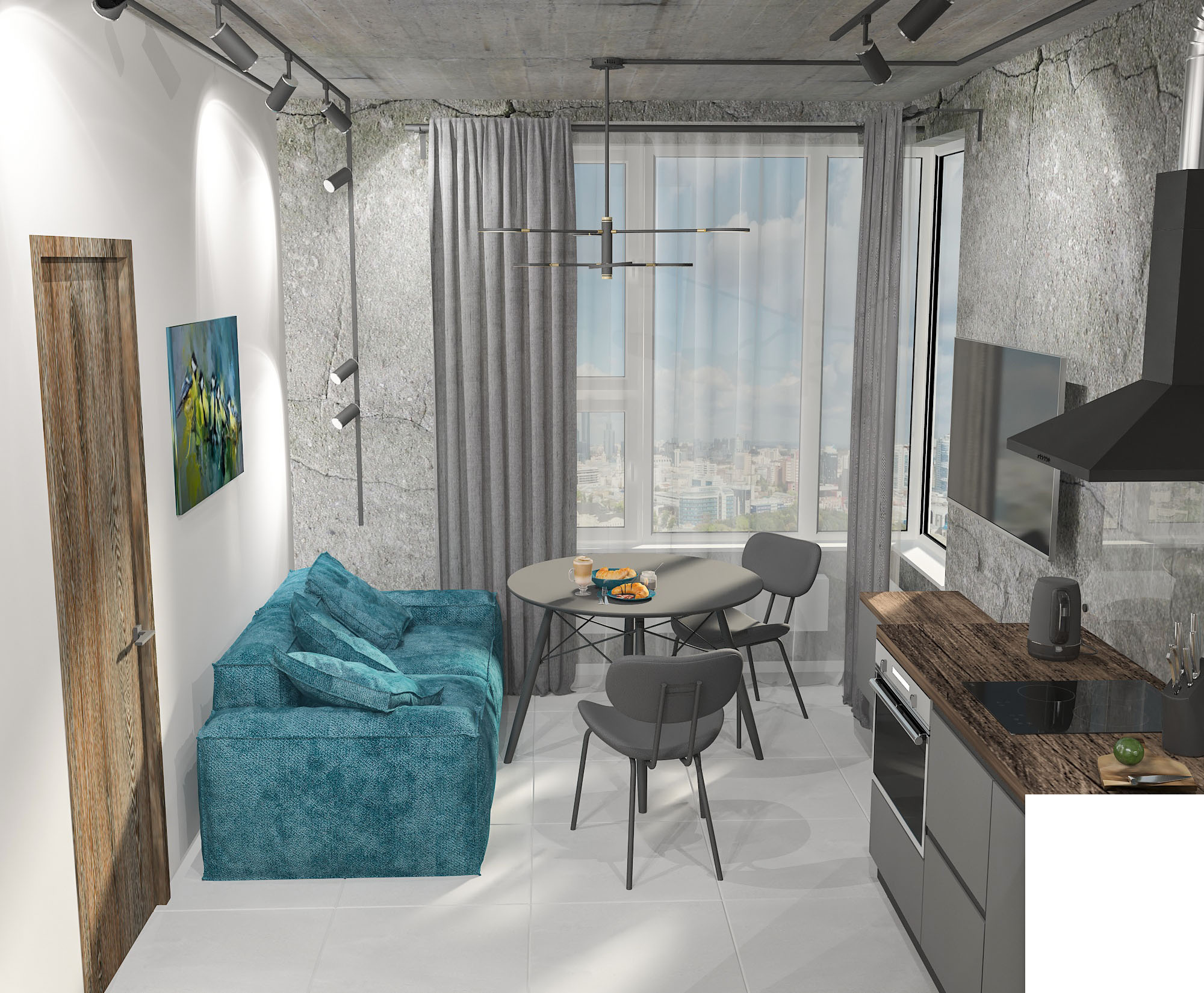 Обложка проекта: Однокомнатная квартира Loft