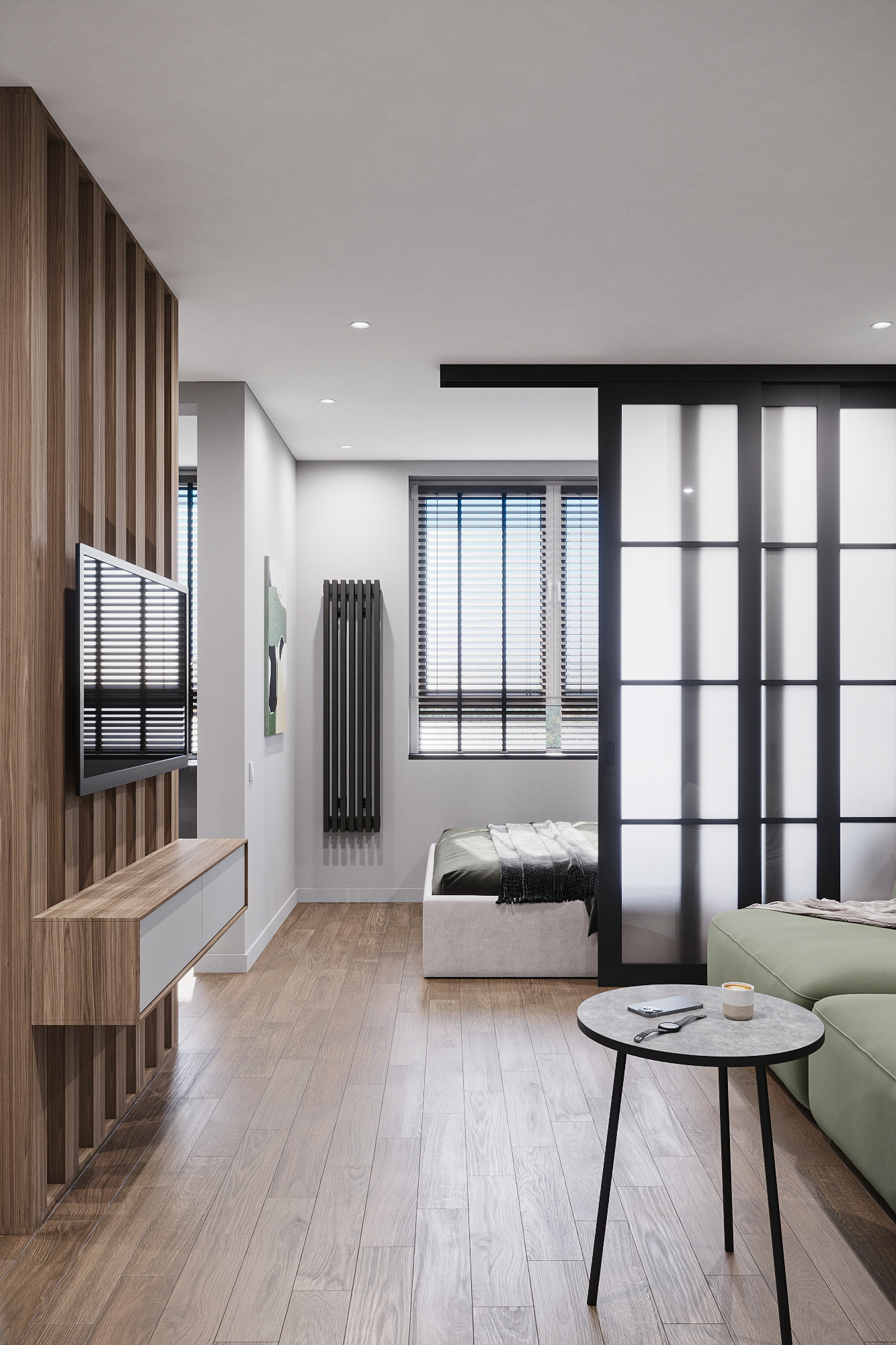 Квартира - студия для холостяка ЖК Акварель