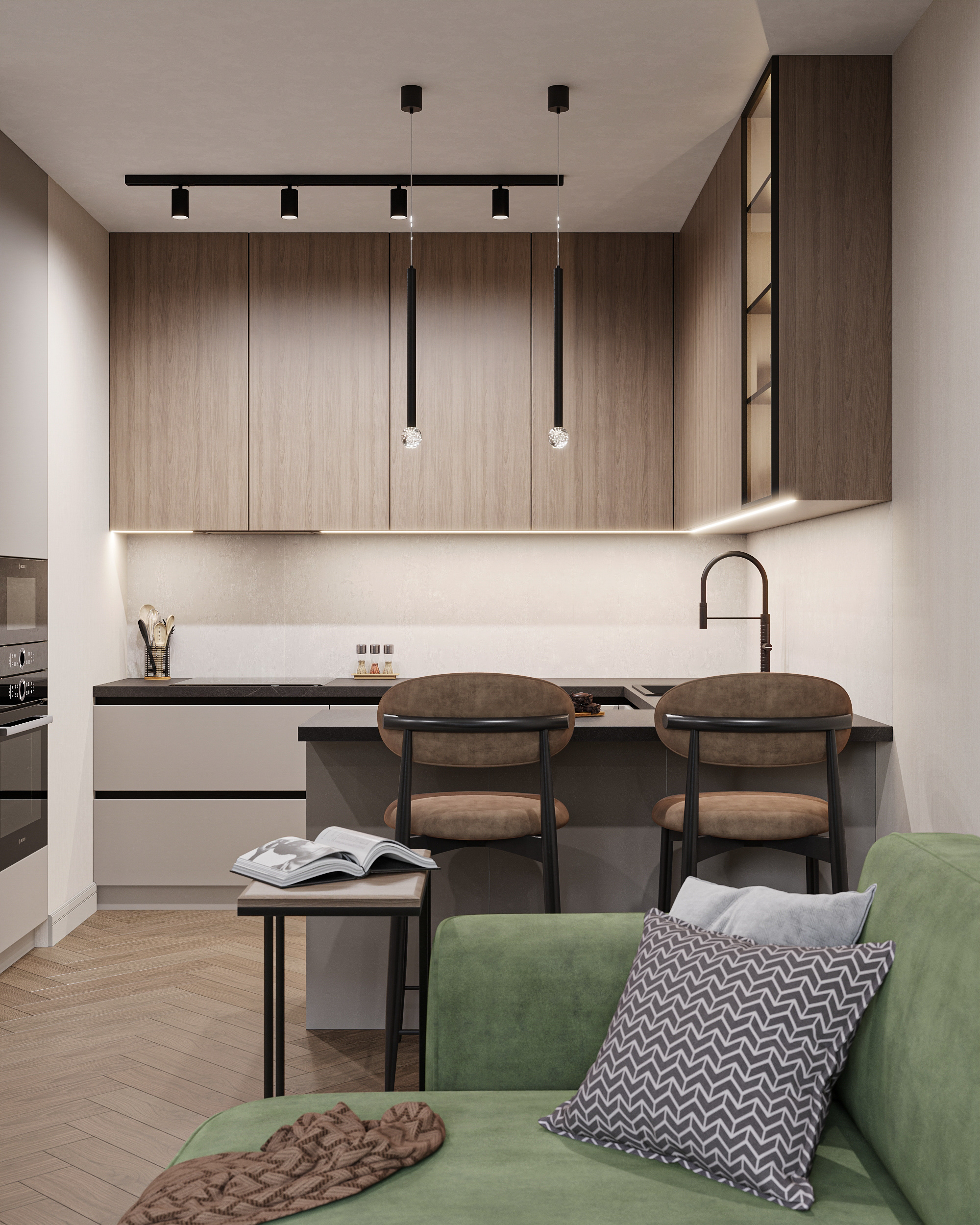 Квартира с оливковыми акцентами в ЖК Свобода г. Пенза