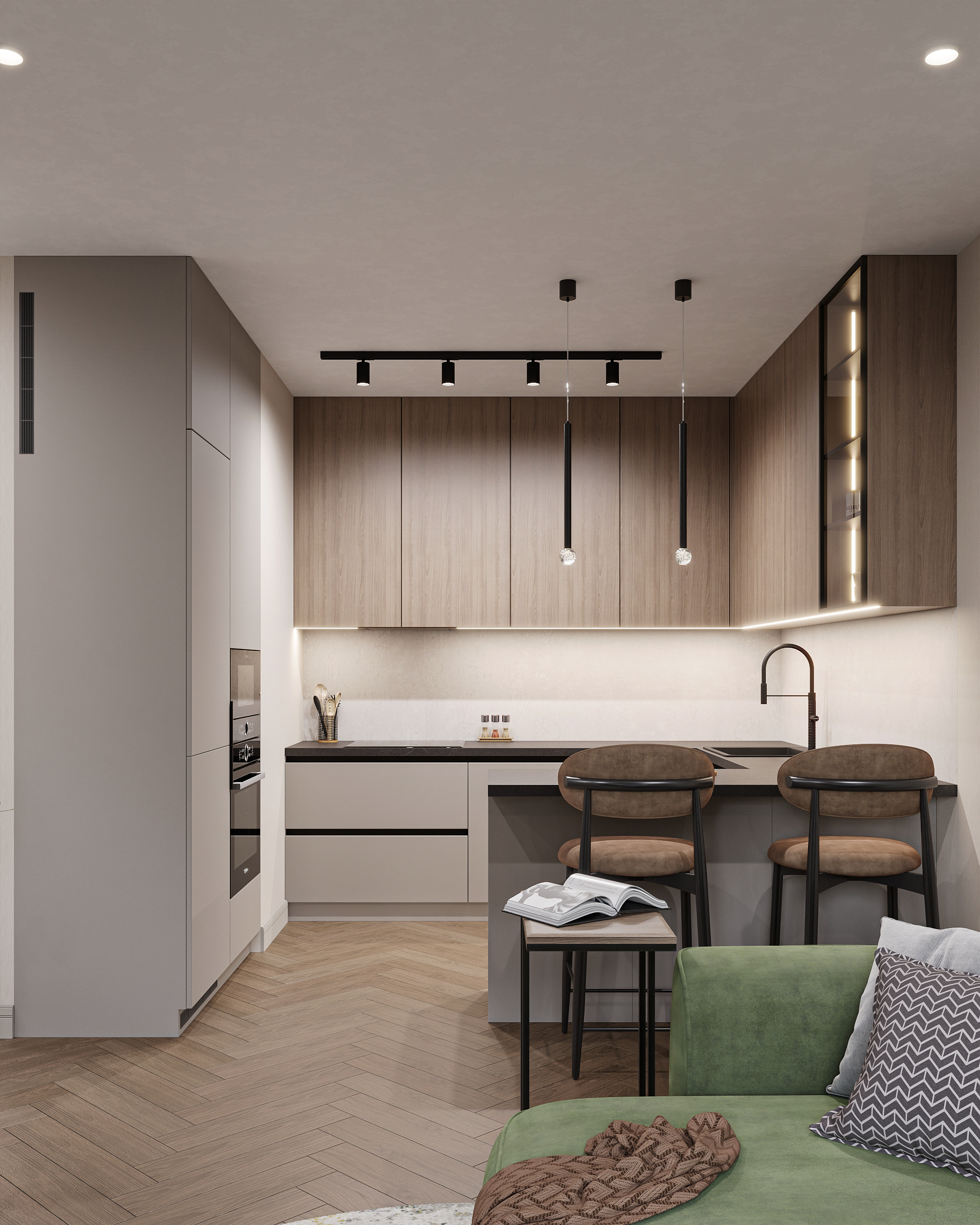 Квартира с оливковыми акцентами в ЖК Свобода г. Пенза