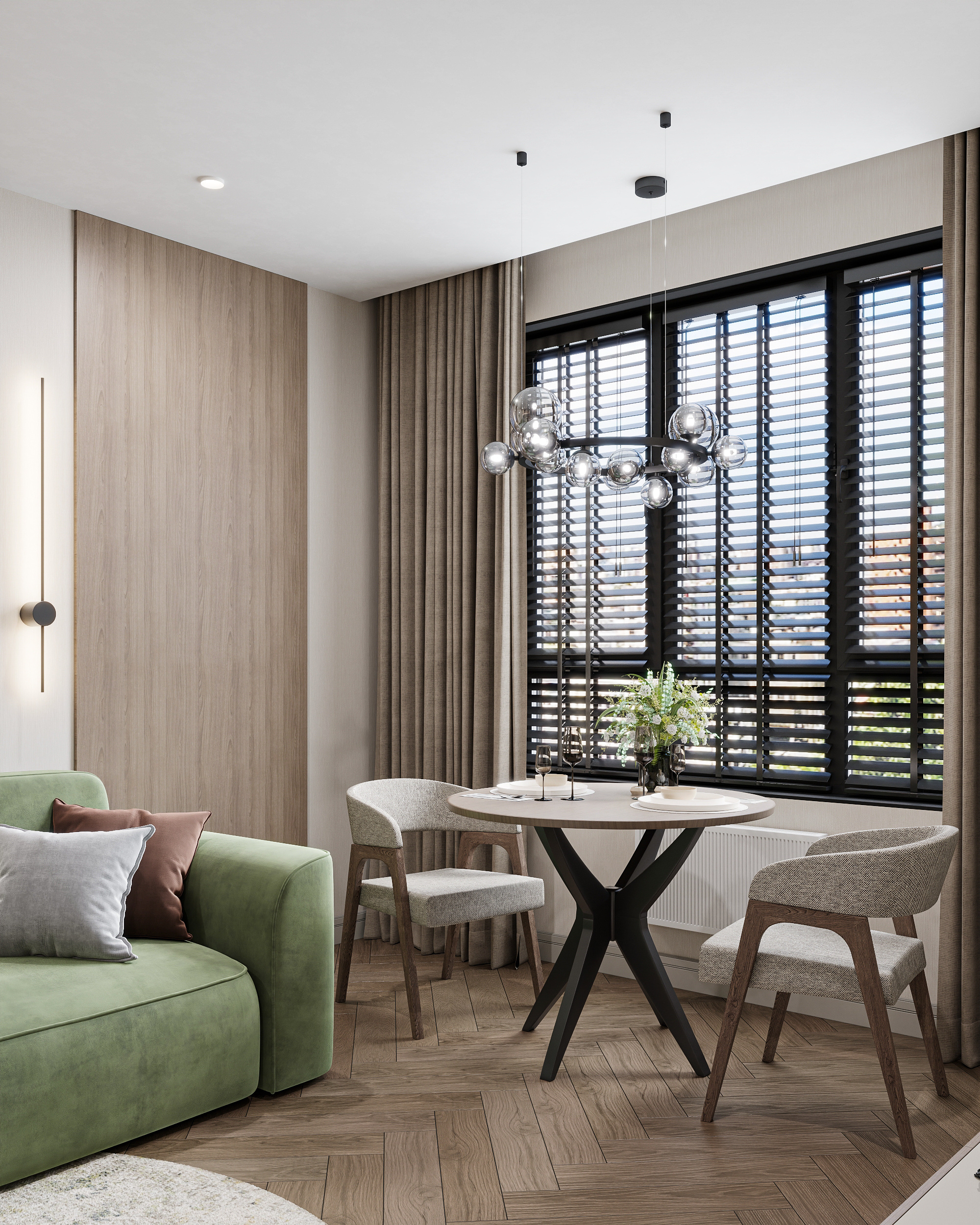 Квартира с оливковыми акцентами в ЖК Свобода г. Пенза